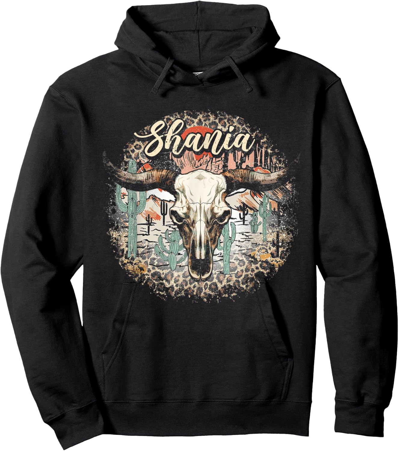 I Love Shania Vintage First Name Outfits Pride Name Happily Hoodie - Hoodie | Black