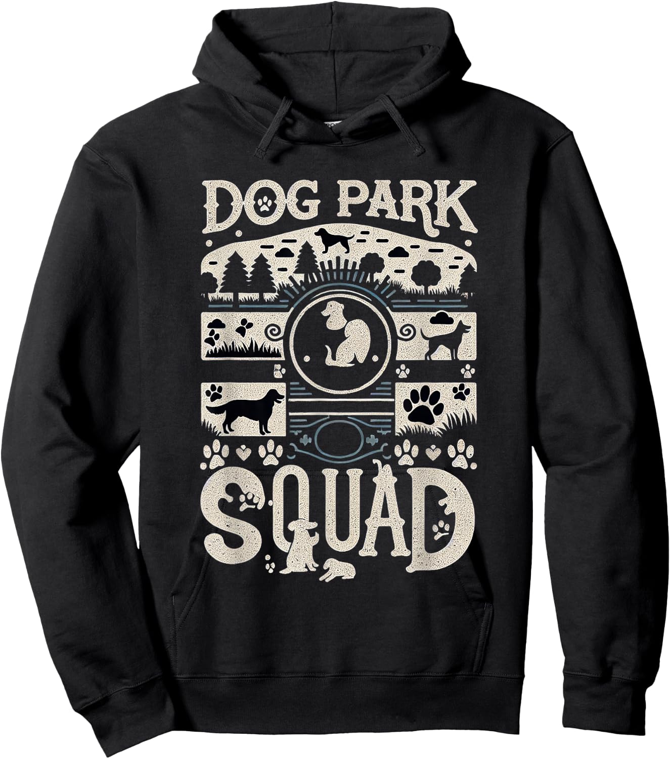 Dog Park Squad Pet Friendly Outdoor Socializing Hoodie - Hoodie | Black