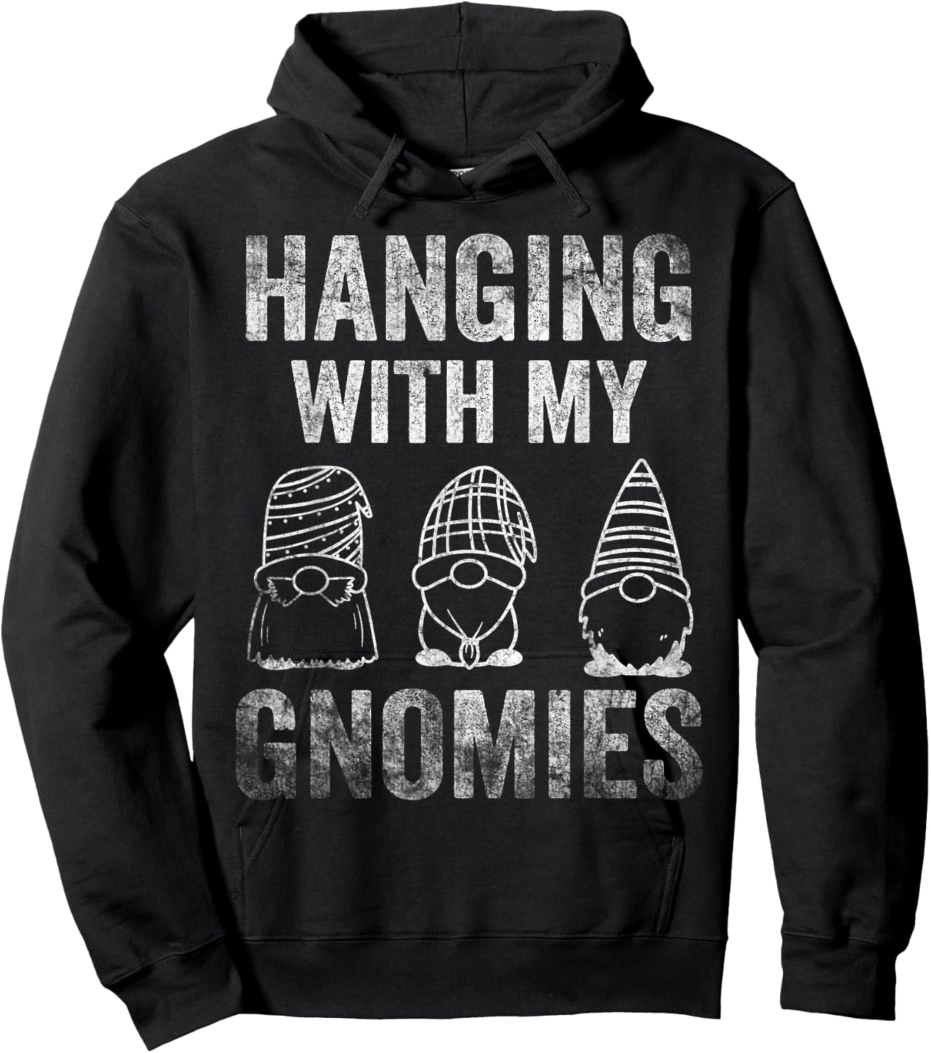 Hanging With My Gnomies Garden Gnome Friends Hoodie - Hoodie | Black