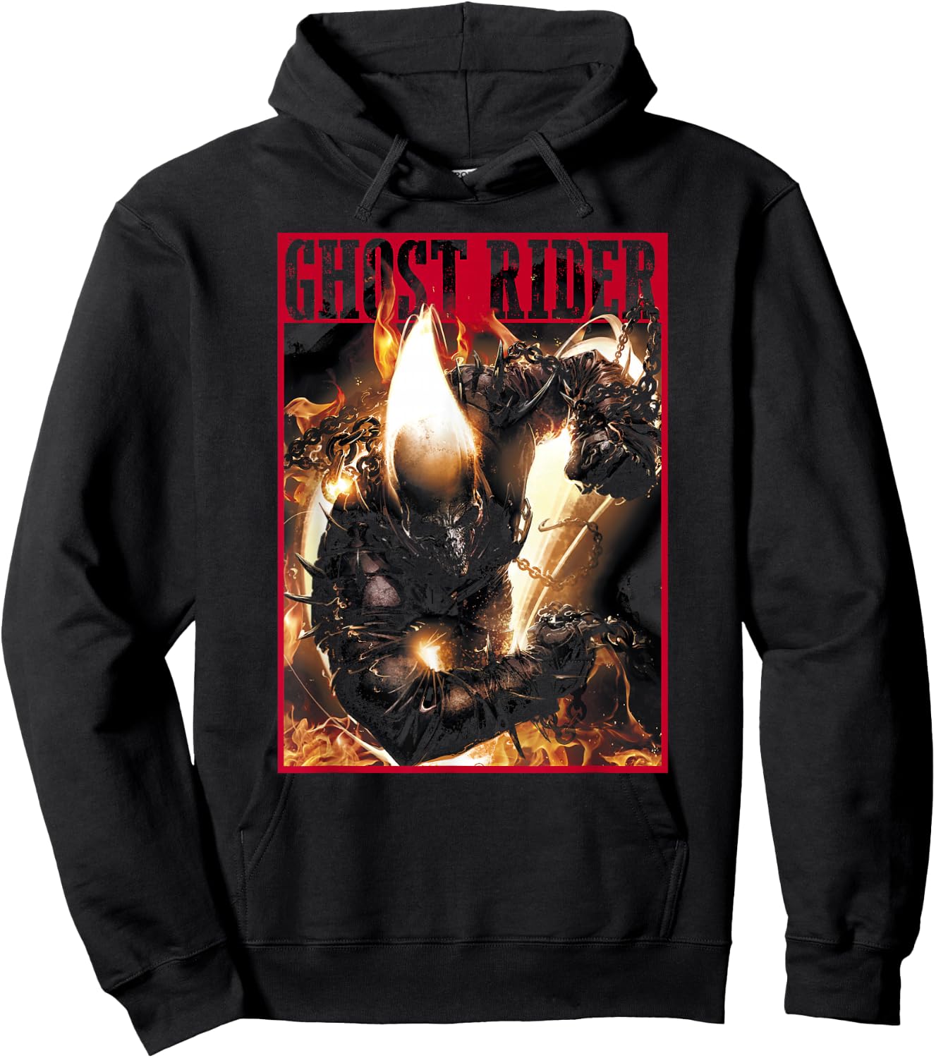 Marvel Ghost Rider Fury Comic Wanted Poster Hoodie - Hoodie | Black