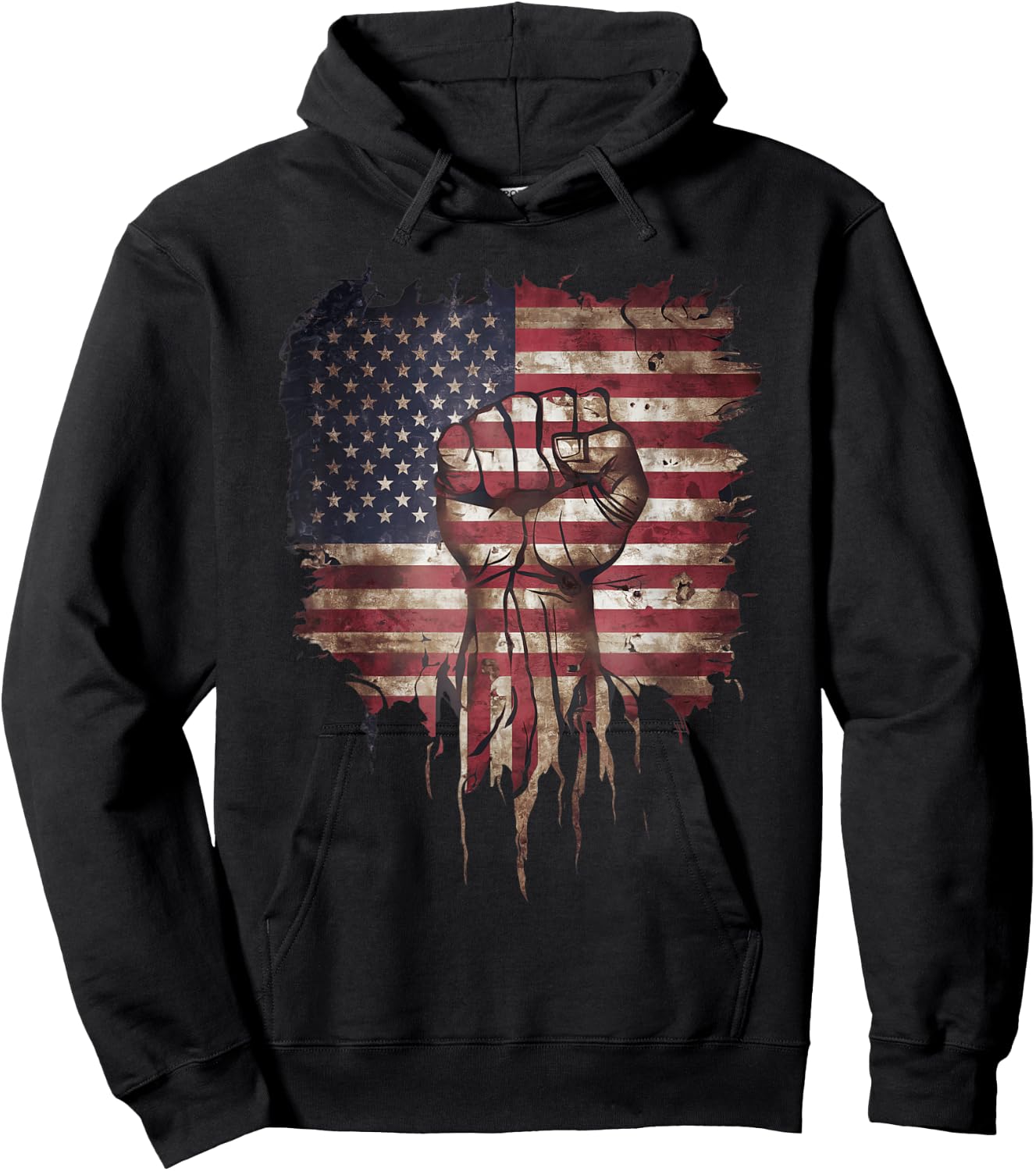 United We Stand Patriotic Gift USA Flag Hoodie - Hoodie | Black