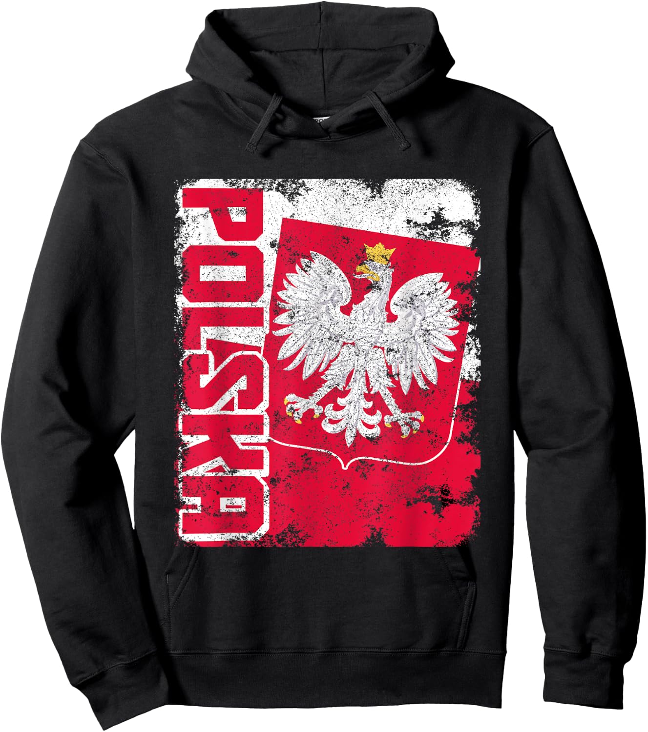Polska Poland Flag Pride Eagle Polish Roots Hoodie - Hoodie | Black