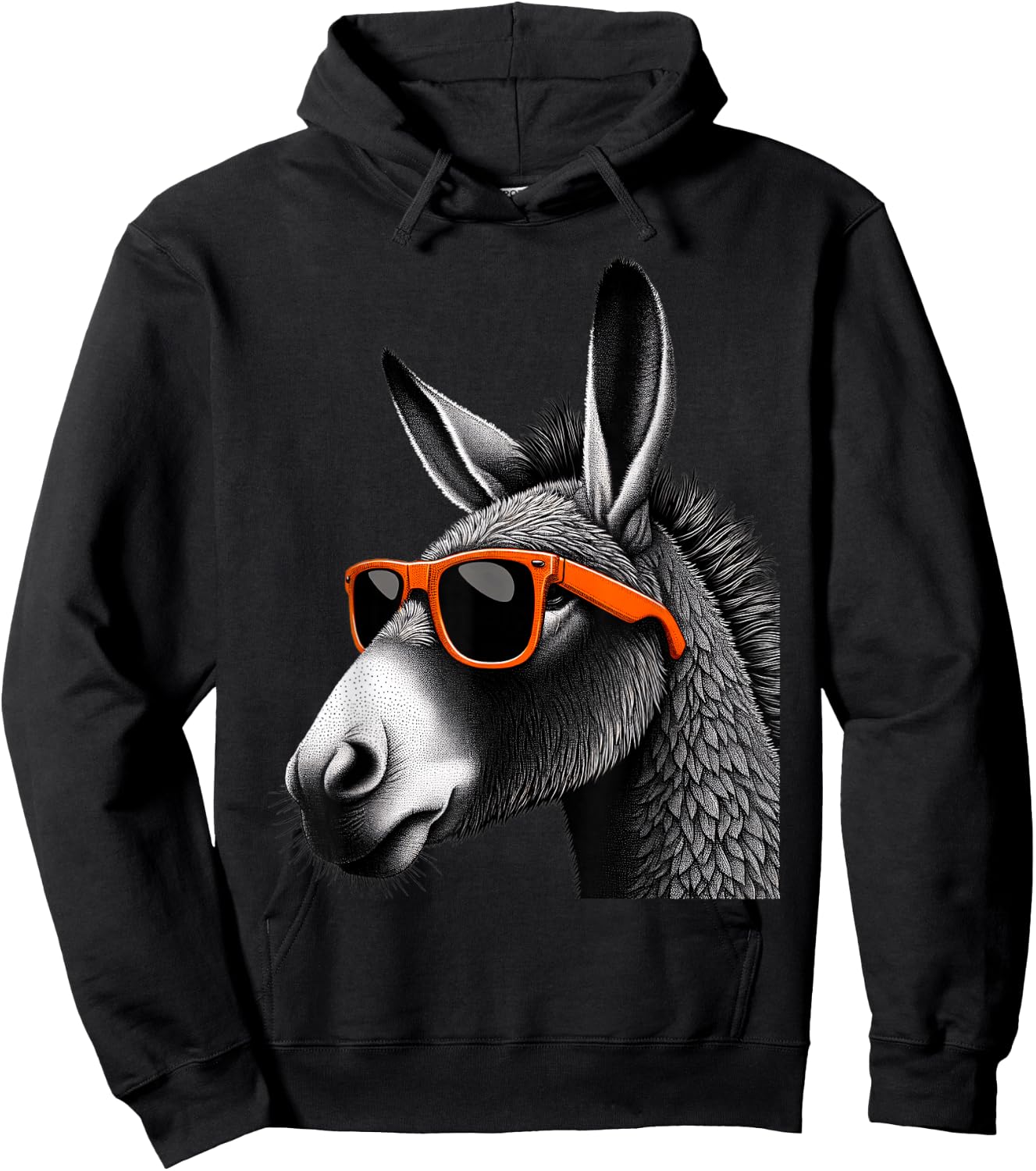 Cool Mule Wearing Sunglasses Graphic Art Hoodie - Hoodie | Black