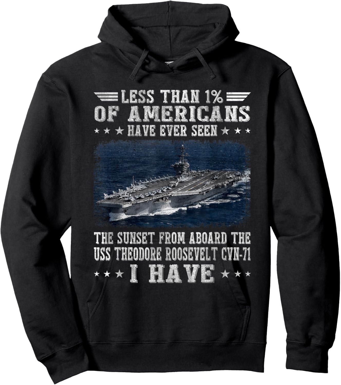 USS Theodore Roosevelt CVN-71 Aircraft Carrier Veterans Day Hoodie - Hoodie | Black