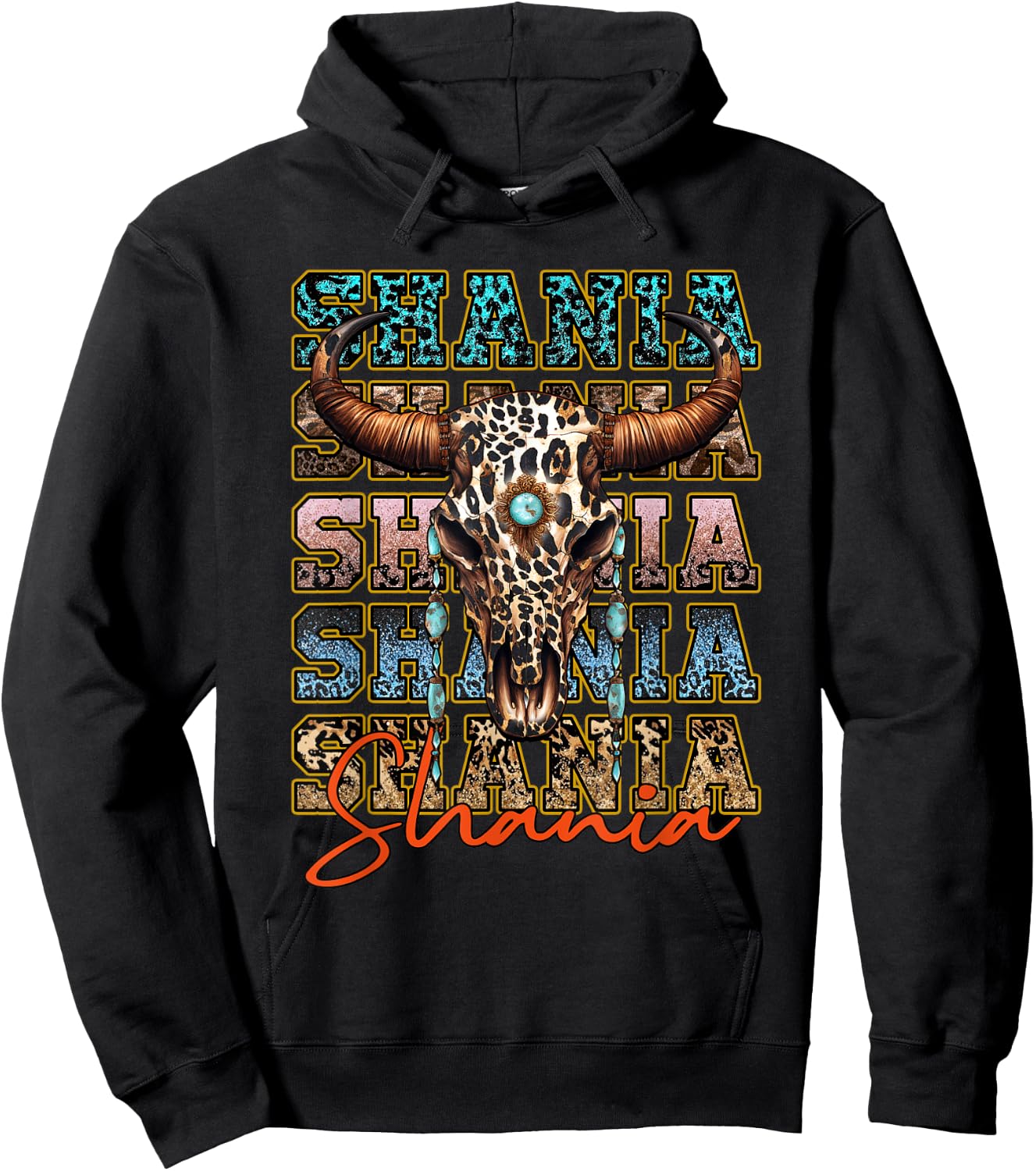 Love Shania First Name Personalized Team Shania Family Pride Hoodie - Hoodie | Black