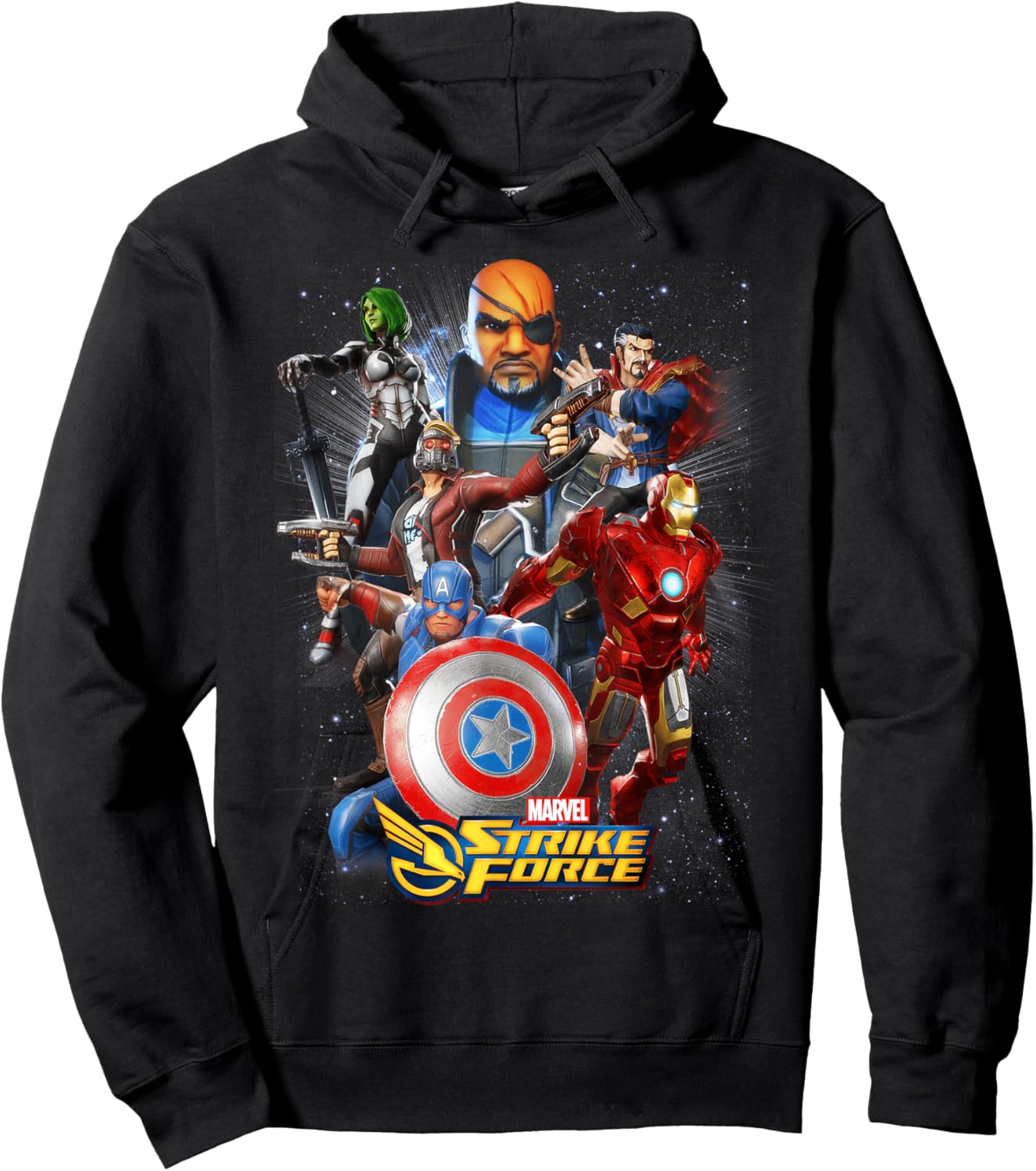 Marvel Strike Force Hero Team Up Graphic Hoodie - Hoodie | Black