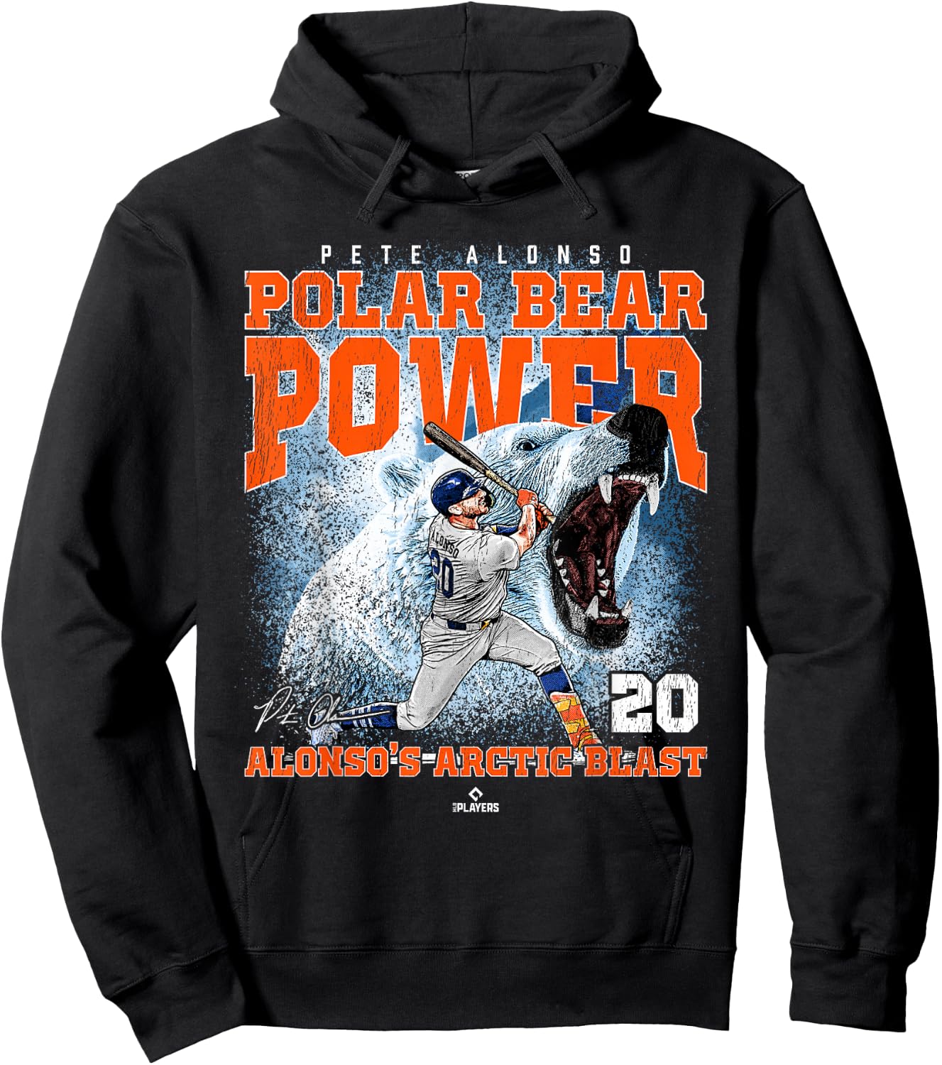 Polar Bear Power: Arctic Blast Pete Alonso New York MLBPA Hoodie - Hoodie | Black