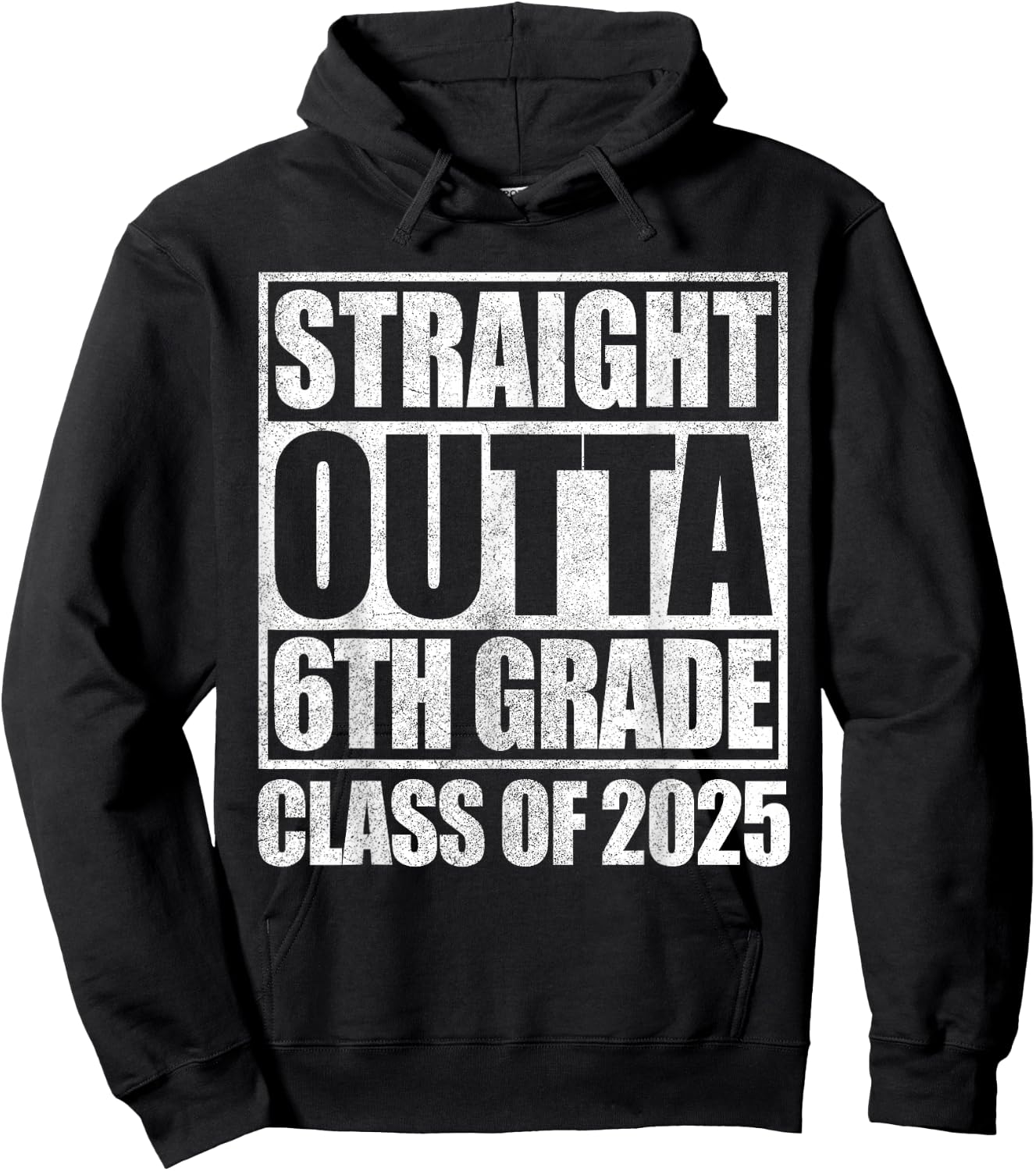 6th Grade Graduation Shirt for Boys Straight Outta 6th Grade Hoodie - Hoodie | Black