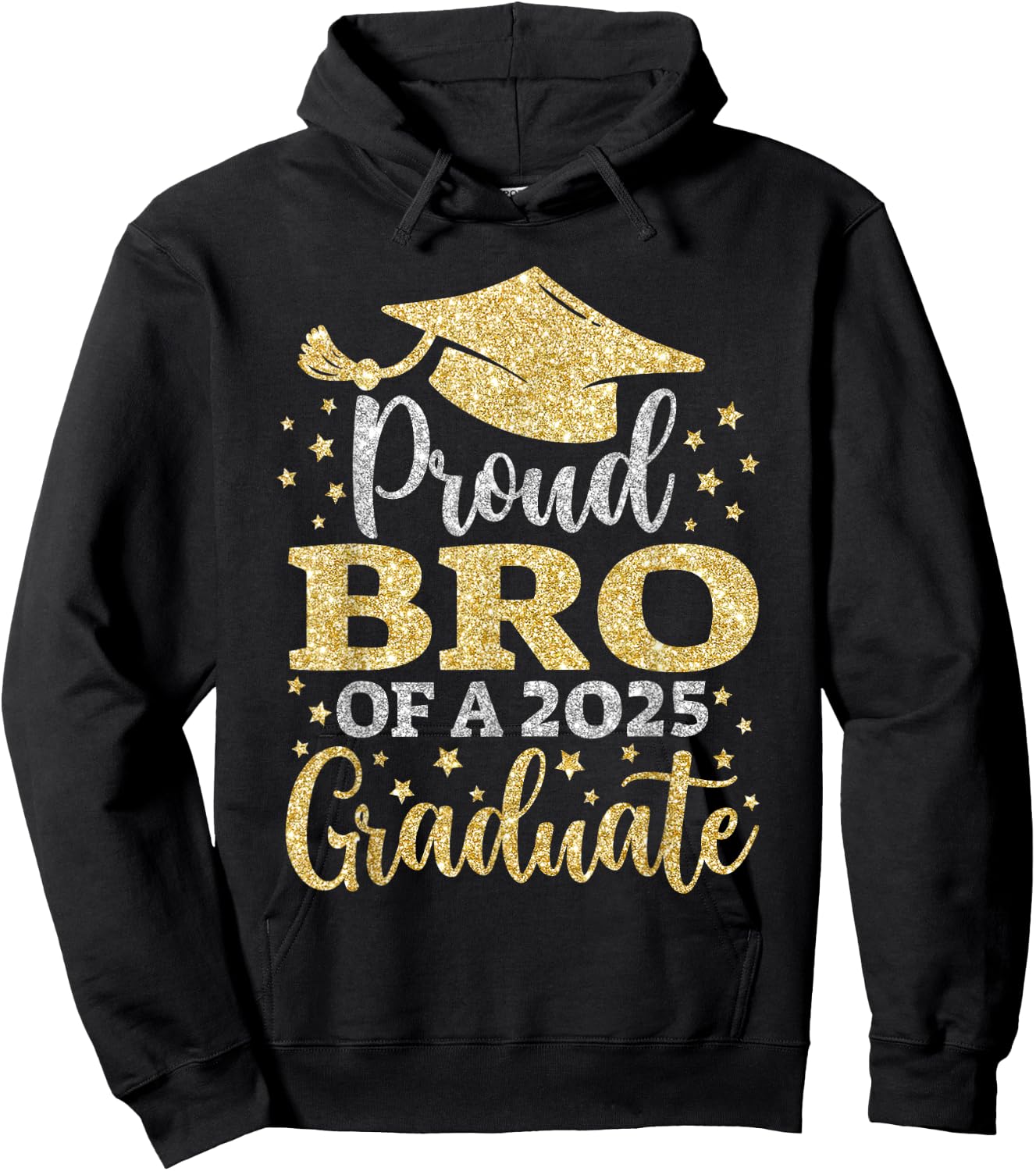 Bro Senior 2025 Proud Bro Of A Class Of 2025 Graduate Hoodie - Hoodie | Black