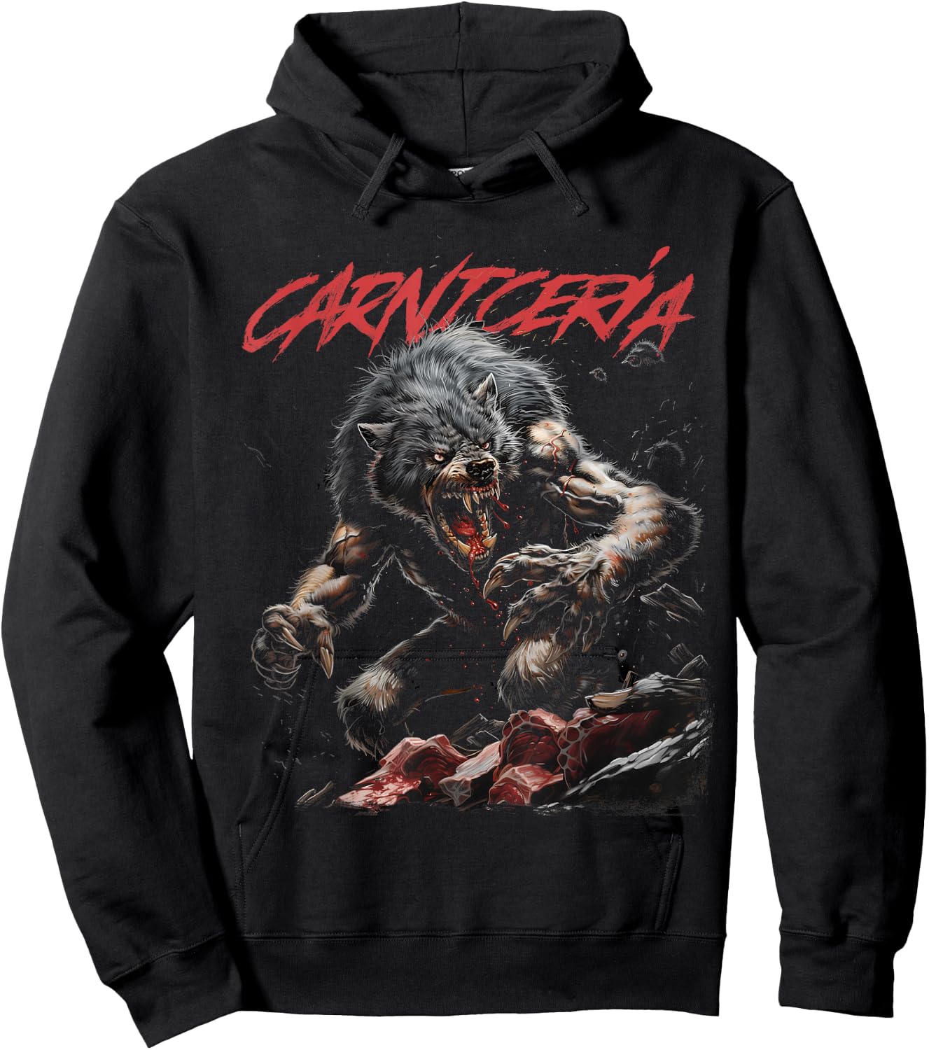 Angry Werewolf Hoodie - Hoodie | Black