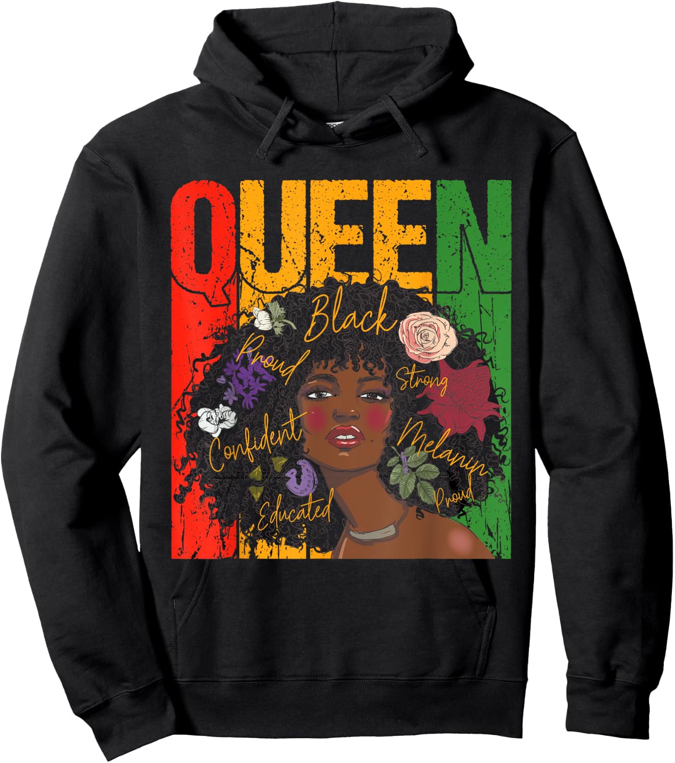 Juneteenth Black History Month Educated African Queen Hoodie - Hoodie | Black