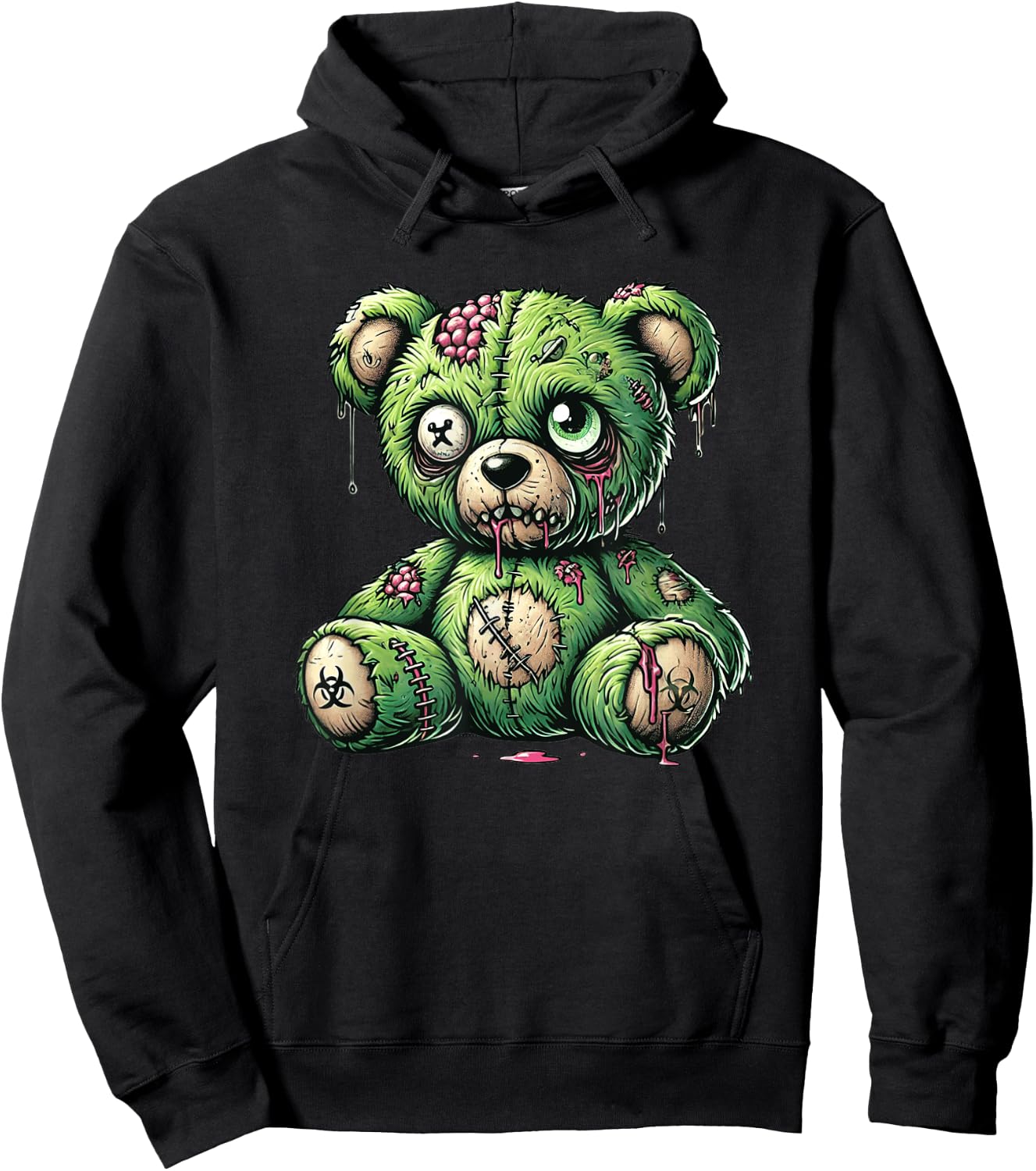 Zombie Bear Halloween Zombie Teddy Zombie Lover Hoodie - Hoodie | Black