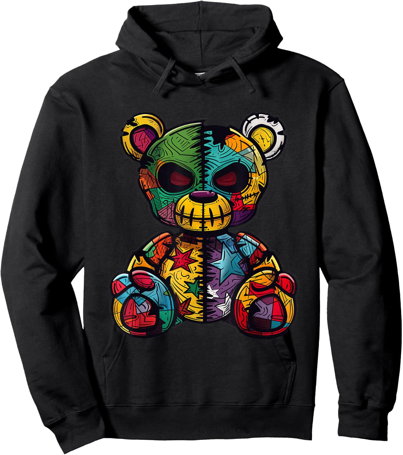 Twisted Teddy Bear - Cute Horror Hoodie - Hoodie | Black