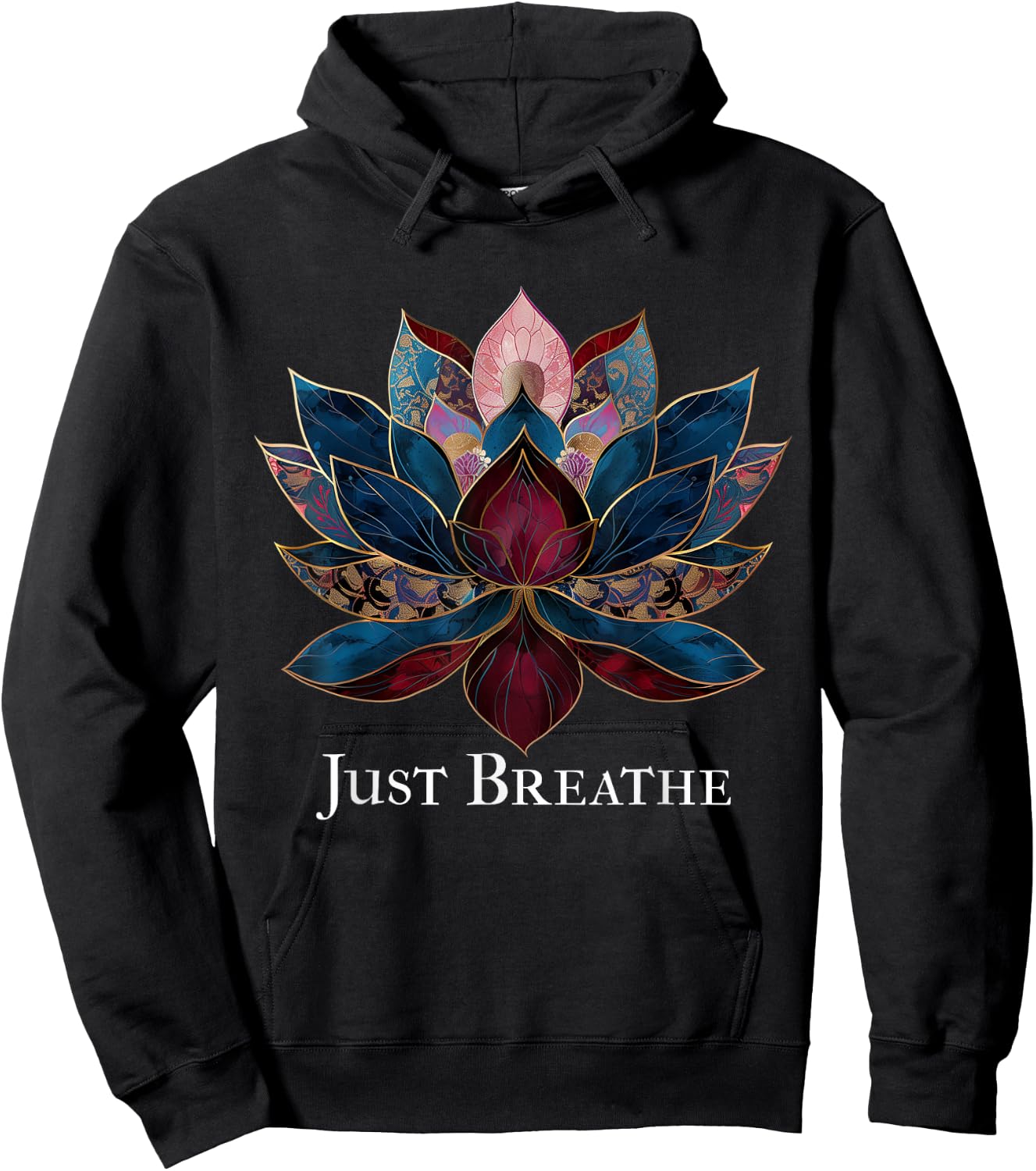 Yoga Lotus Flower Zen Buddhism Buddhist Buddha Meditation Hoodie - Hoodie | Black