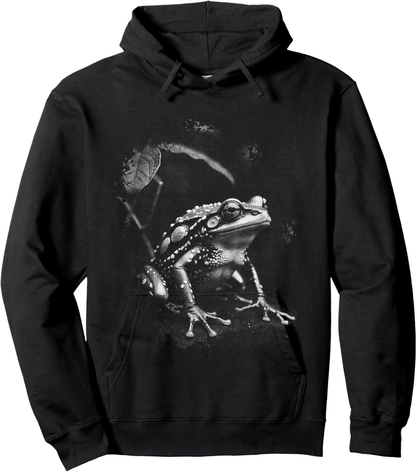 Realistic Frog Toad in Nature Animal Graphic Hoodie - Hoodie | Black