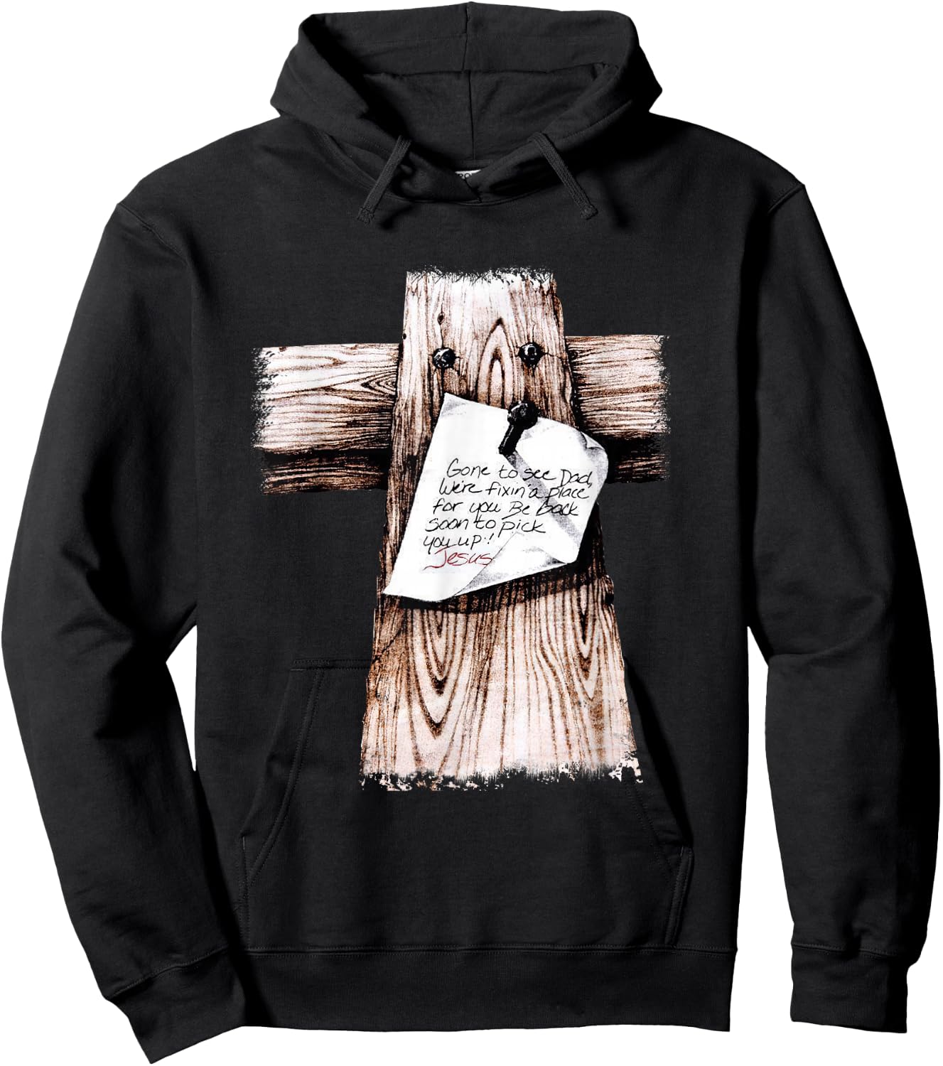 Gone To See Dad We're Fixin a Place For You Be Back Soon Hoodie - Hoodie | Black