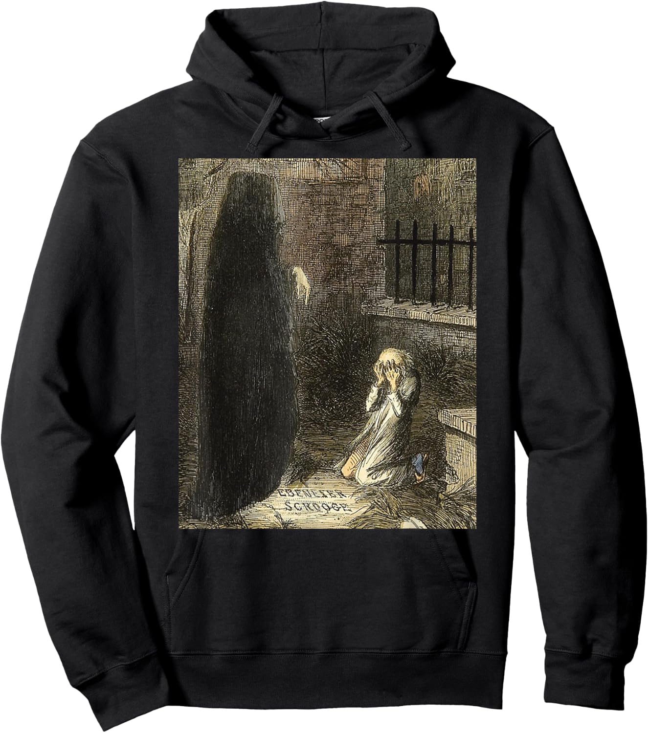 Christmas Future Charles Dickens A Christmas Carol Scrooge Hoodie - Hoodie | Black