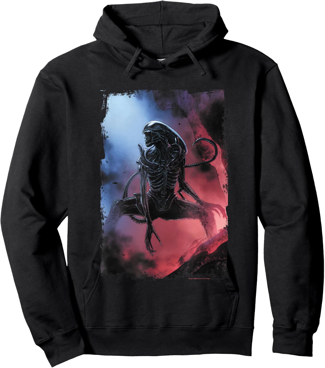 Aliens Iconic Dangerous Xenomorph Roar Big Chest Poster Hoodie - Hoodie | Black