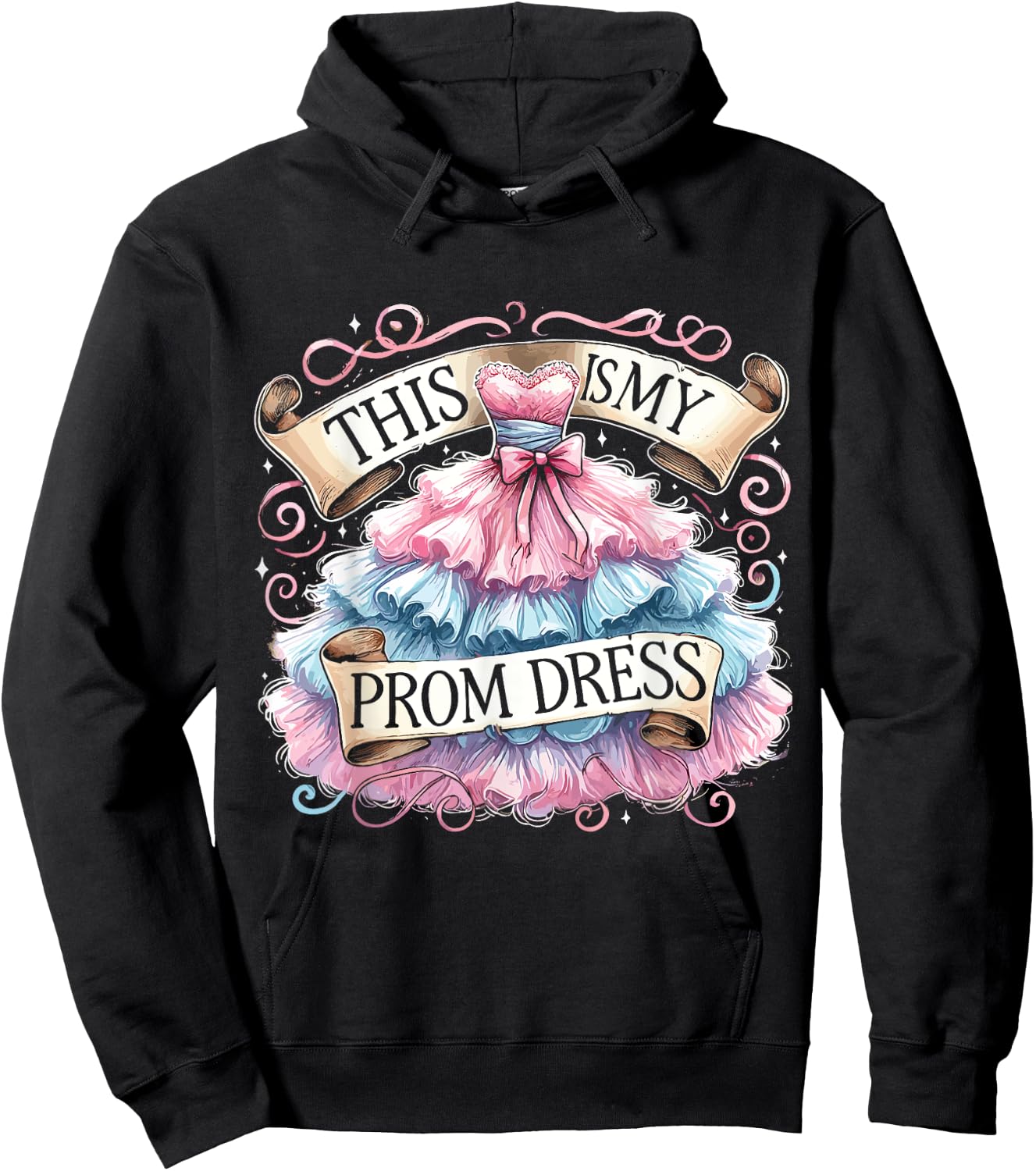 School Prom This Is My Prom Dress Prom Night Hoodie - Hoodie | Black