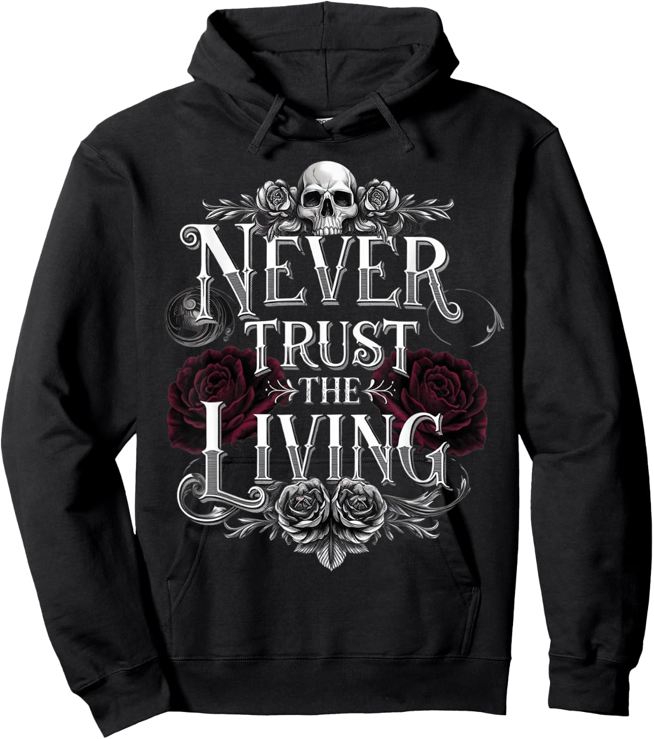 Never Trust The Living Funny Ghost Never Trust The Living Hoodie - Hoodie | Black