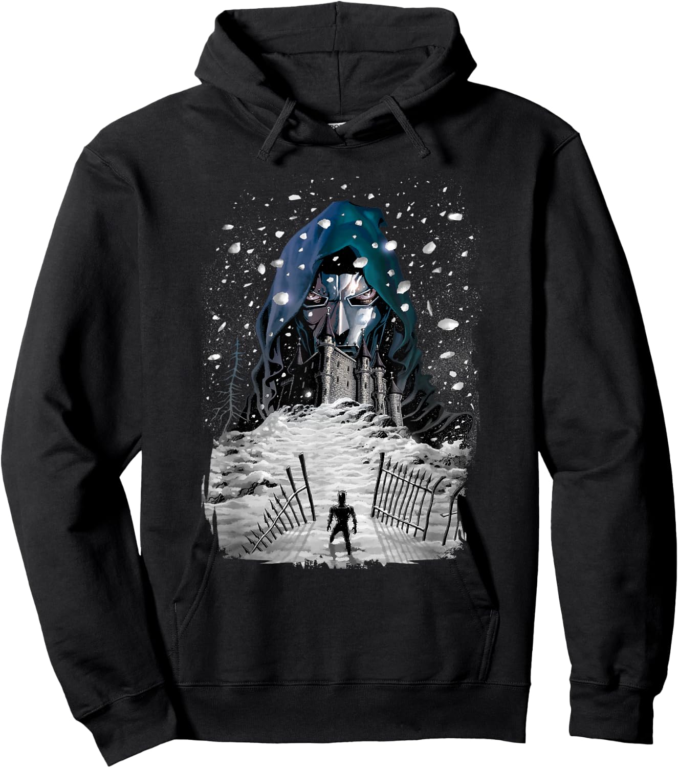 Marvel Fantastic Four Doctor Doom Castle Portrait Hoodie - Hoodie | Black