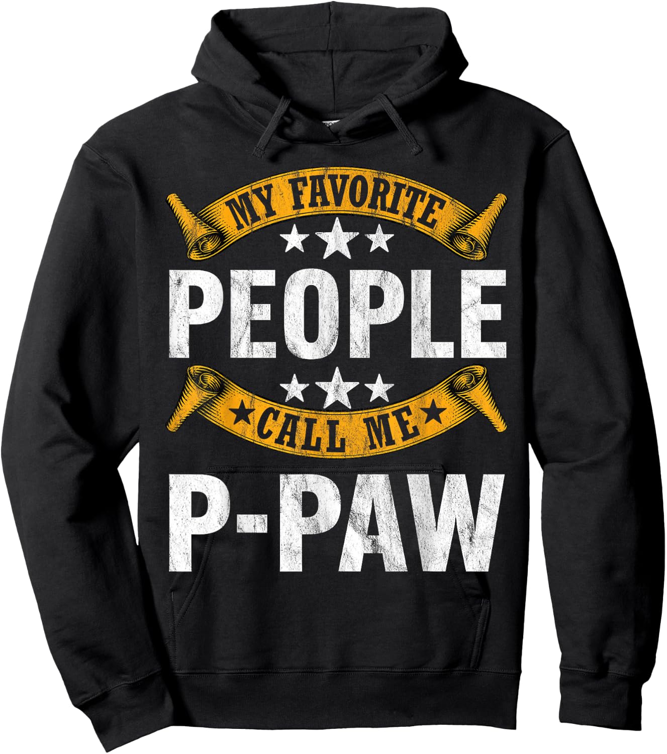 My Favorite People Call Me P-paw Vintage Fathers Day Hoodie - Hoodie | Black