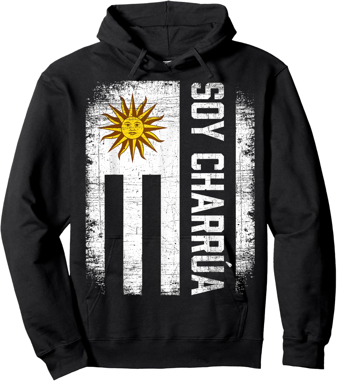 Charrua Uruguayan Hispanic Heritage Month Uruguay Flag Hoodie - Hoodie | Black
