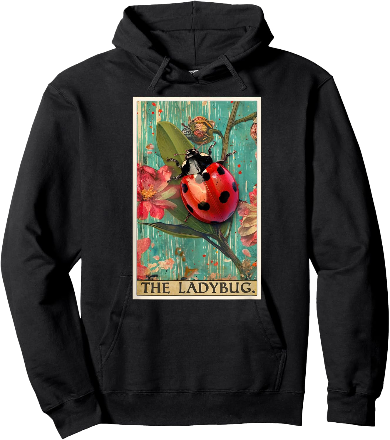Ladybugs Ladybug Tarot Card Hoodie - Hoodie | Black