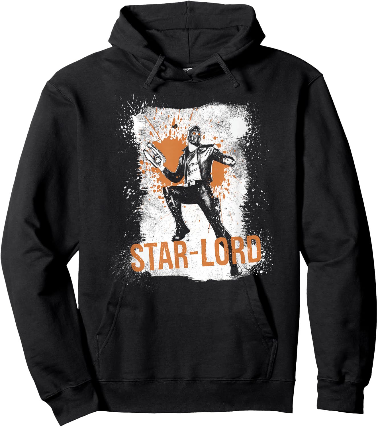 Marvel Guardians of The Galaxy Star-Lord Splatter Logo Hoodie - Hoodie | Black