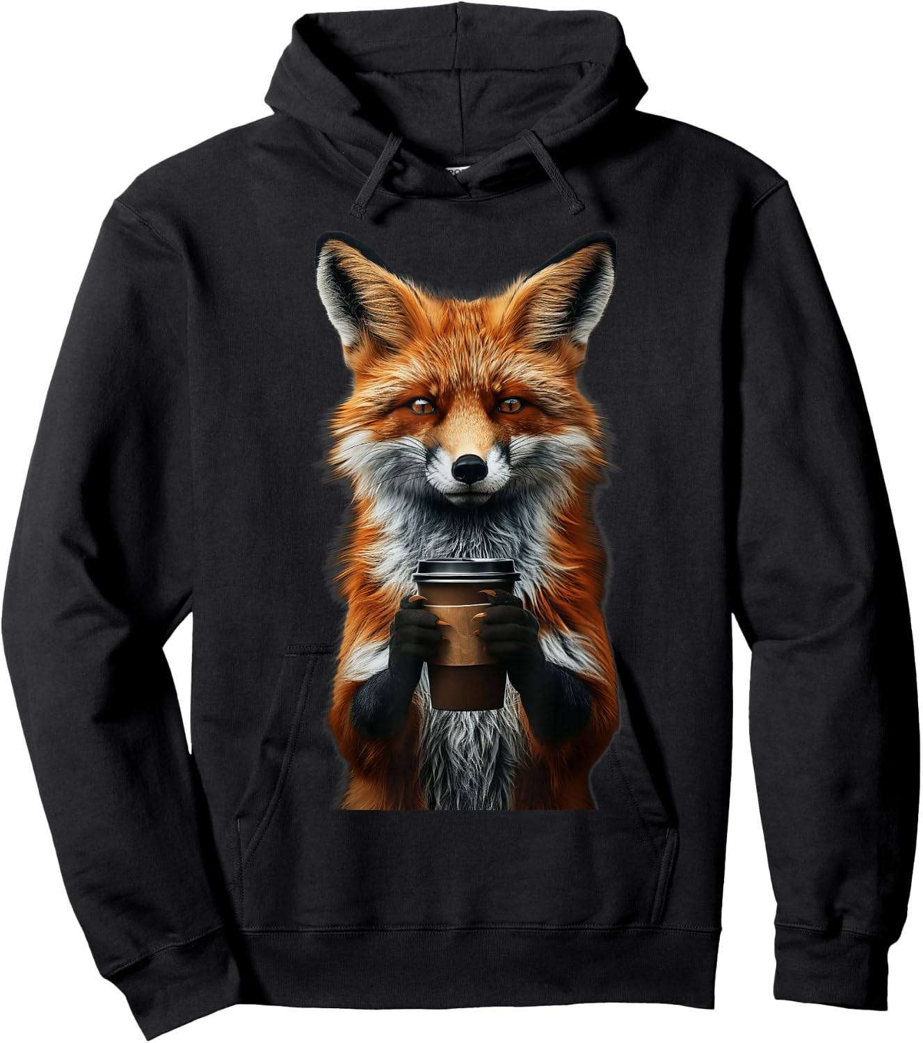 Fox Coffee Hoodie - Hoodie | Black