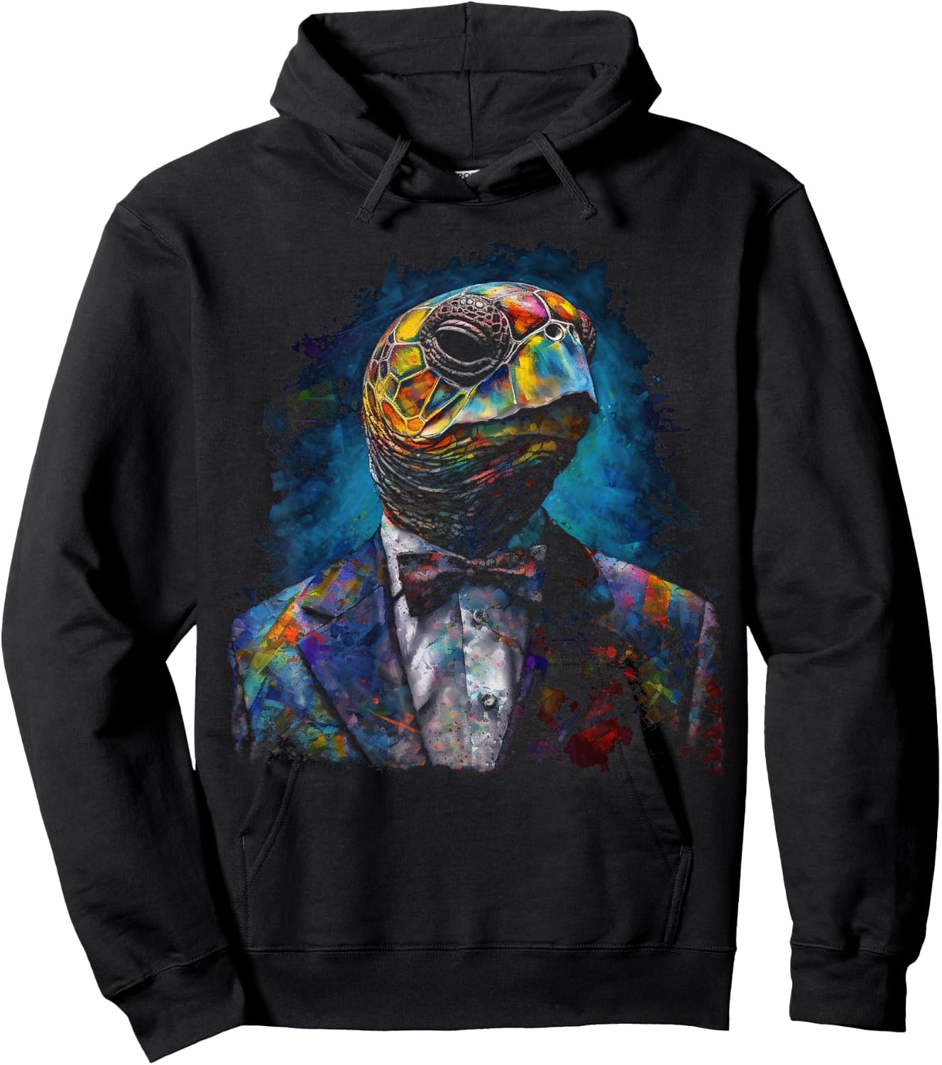 Turtle Artwork - Animal Art Turtle Hoodie - Hoodie | Black