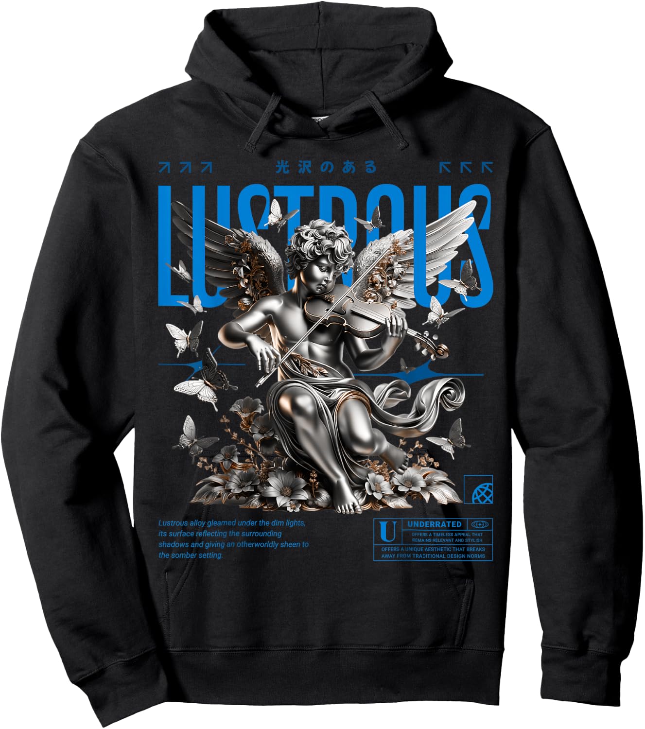 Lustrous Military Blue 4s Matching Women Hoodie - Hoodie | Black