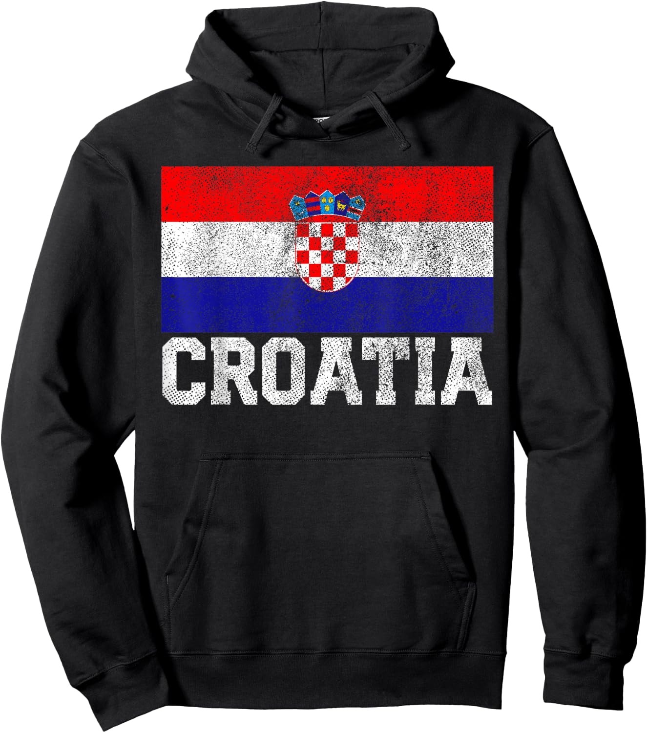 Croatian Croatia Flag National Pride Family Roots Country Hoodie - Hoodie | Black