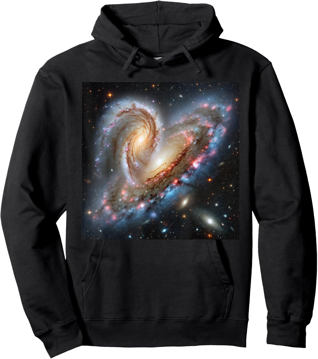 Milky Way and Andromeda Galactic Star Crash Hoodie - Hoodie | Black