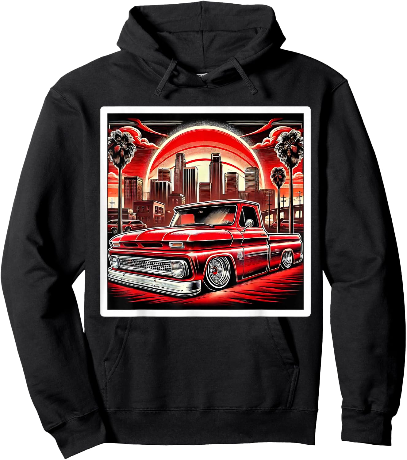 Urban Cultura Chicano Latino Mexican Pride Lowrider Truck Hoodie - Hoodie | Black