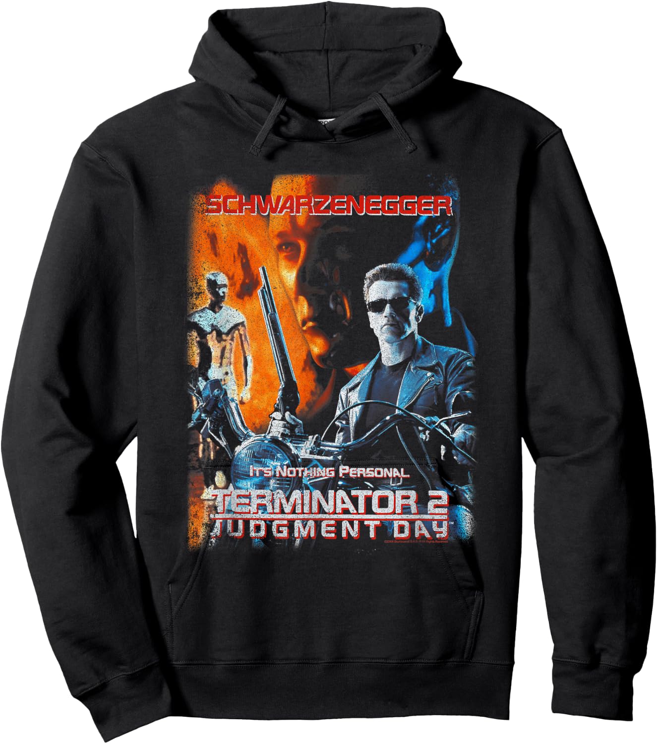 Terminator 2 Arnold Schwarzenegger Movie Hoodie - Hoodie | Black