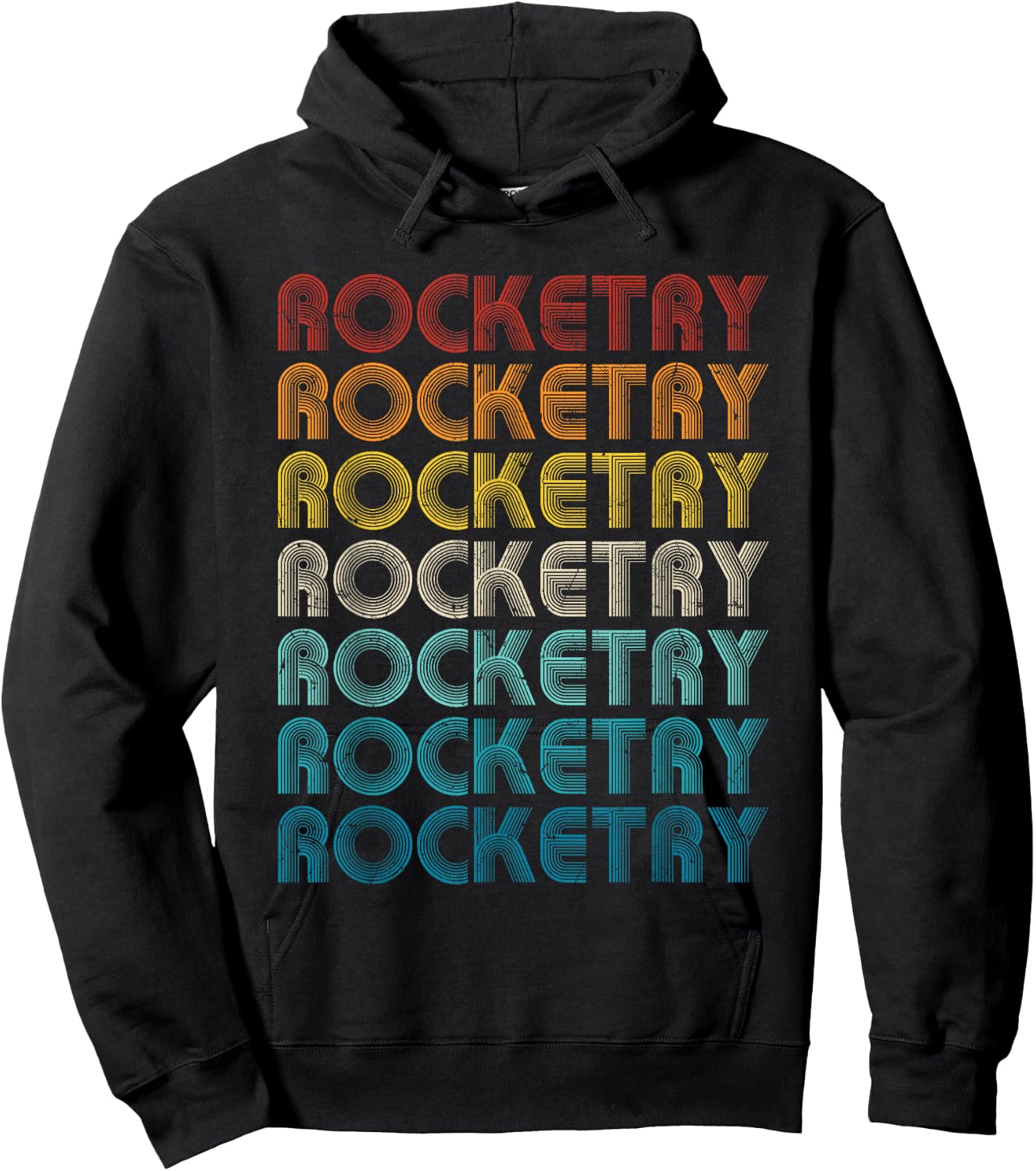 Model Rocket Team Rocket Rocketry Retro Hoodie - Hoodie | Black
