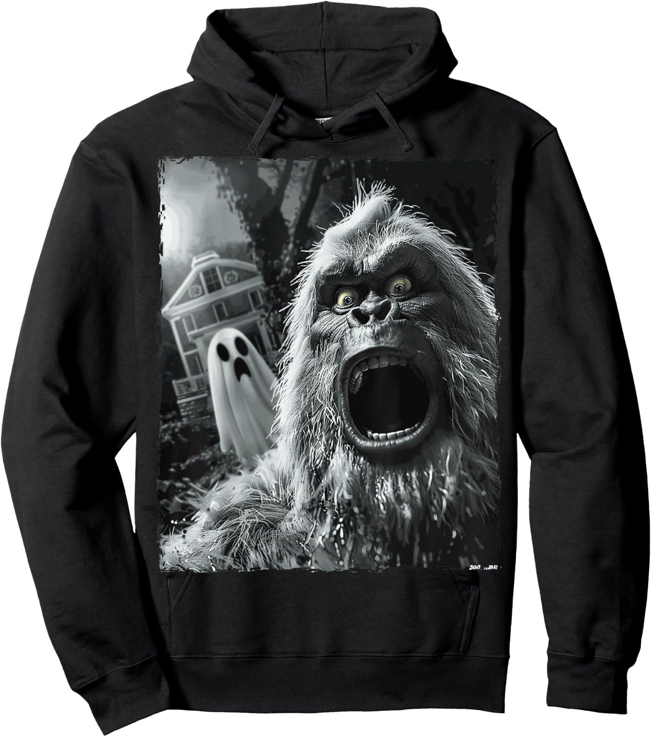 Funny Bigfoot Sasquatch Halloween Hoodie - Hoodie | Black