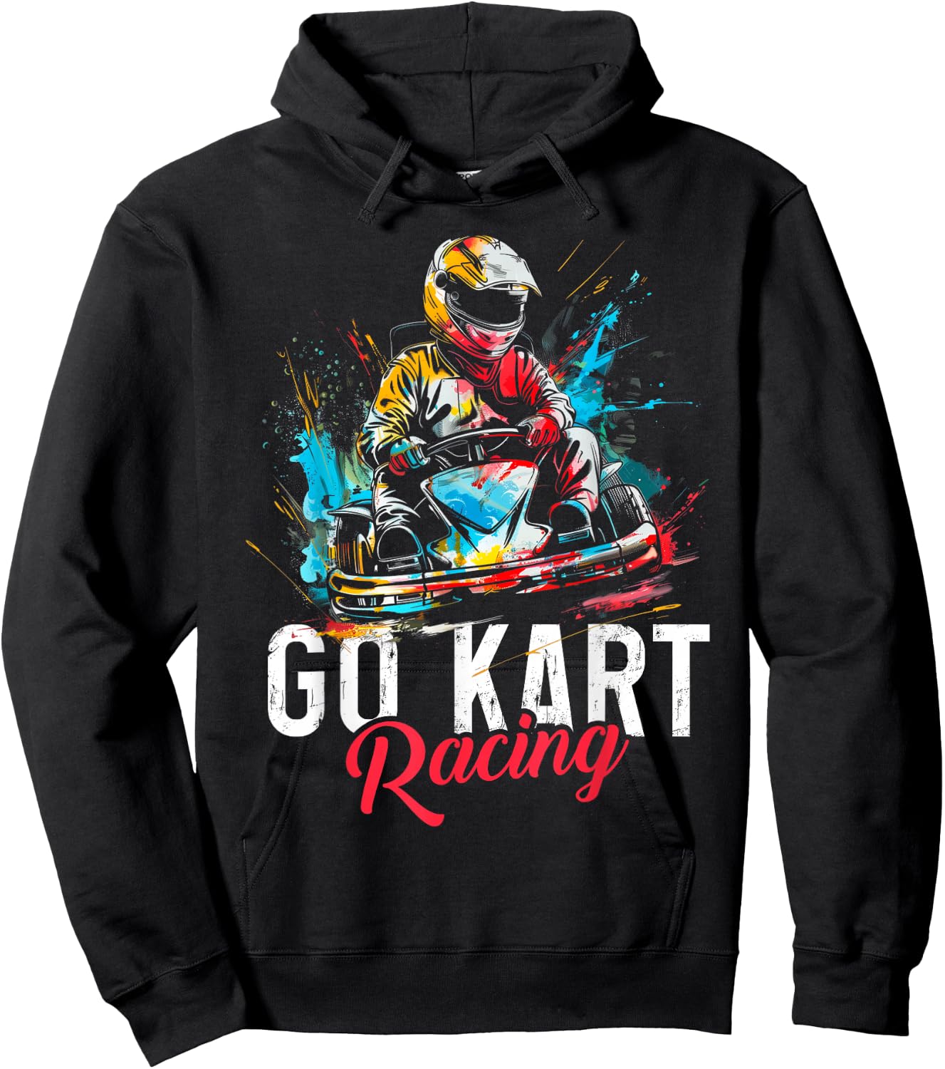 Go Kart Racing Boys Kids Racer Hoodie - Hoodie | Black