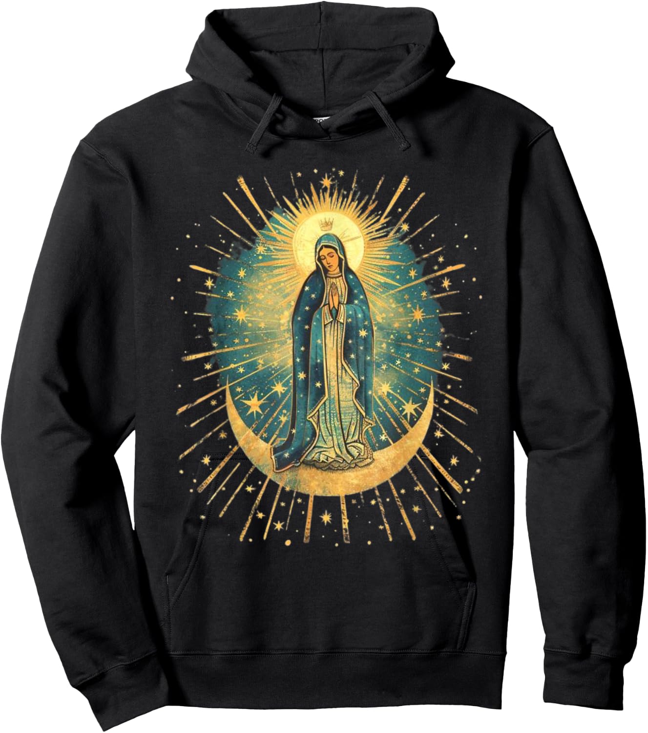 Our Lady De Guadalupe Sant Mary For Christians, Catholics Hoodie - Hoodie | Black