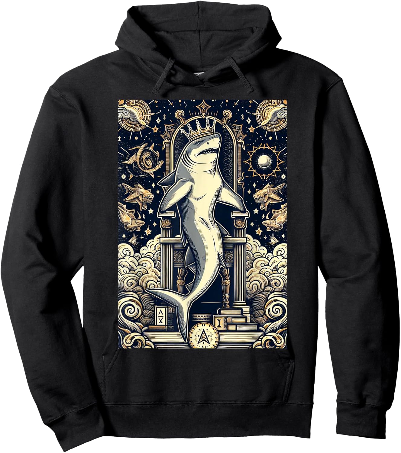 Shark tarot card Hoodie - Hoodie | Black