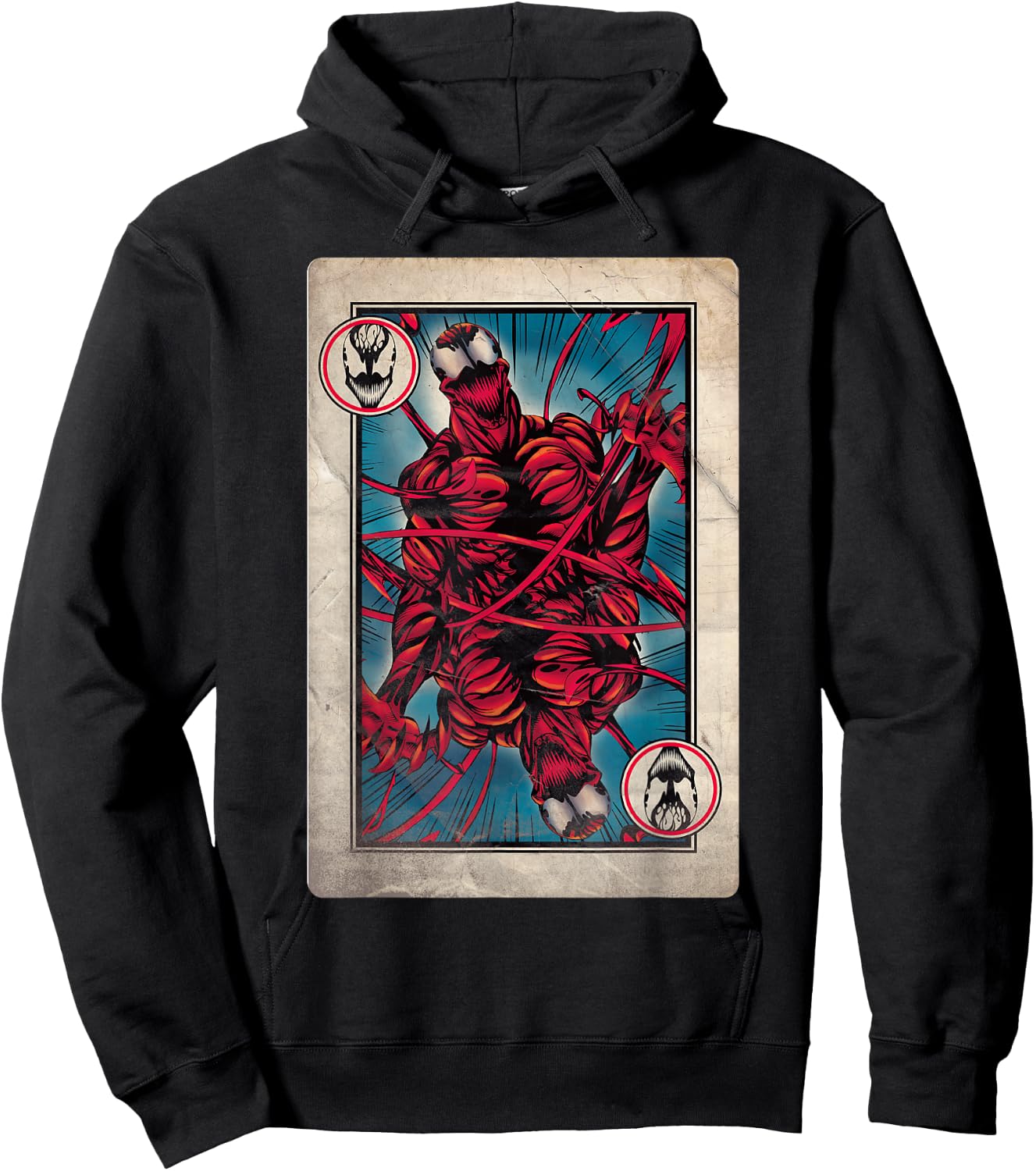 Marvel Carnage Vintage Comic Playing Card Hoodie - Hoodie | Black