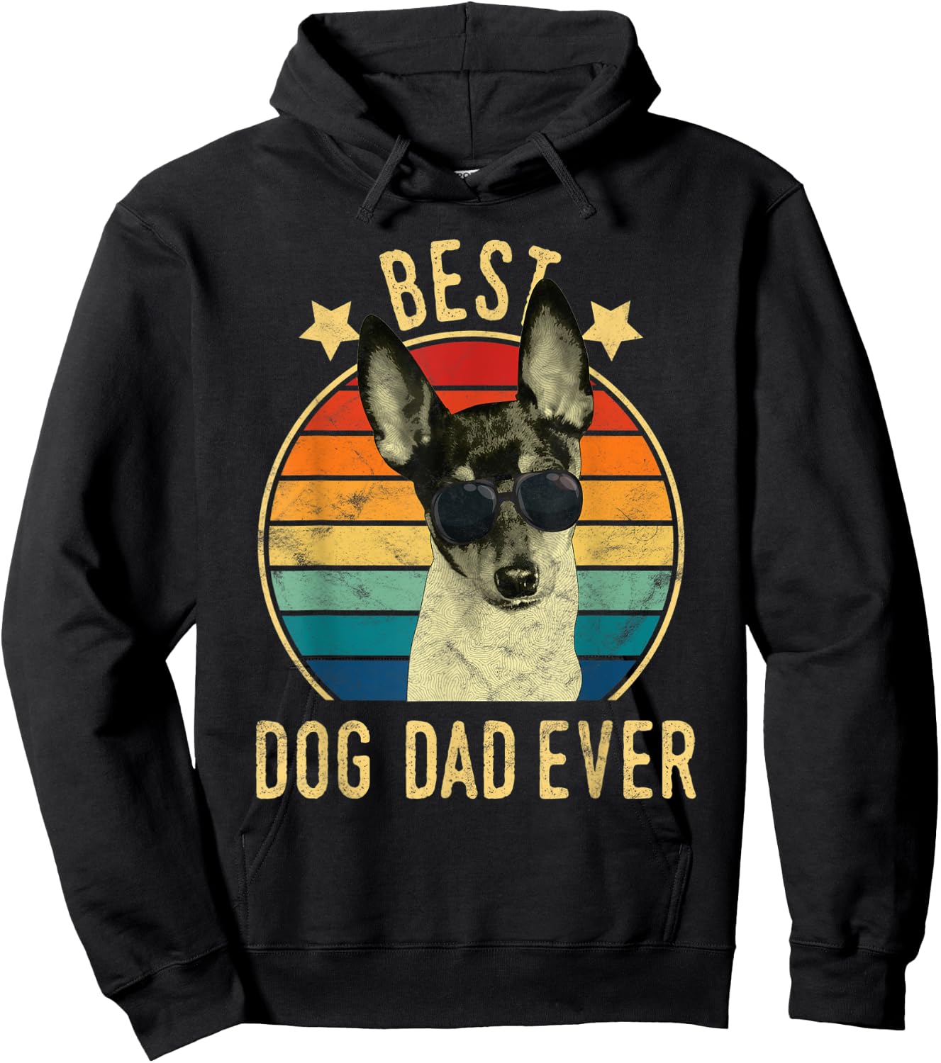 Best Dog Dad Ever Toy Fox Terrier Father's Day Gift Hoodie - Hoodie | Black