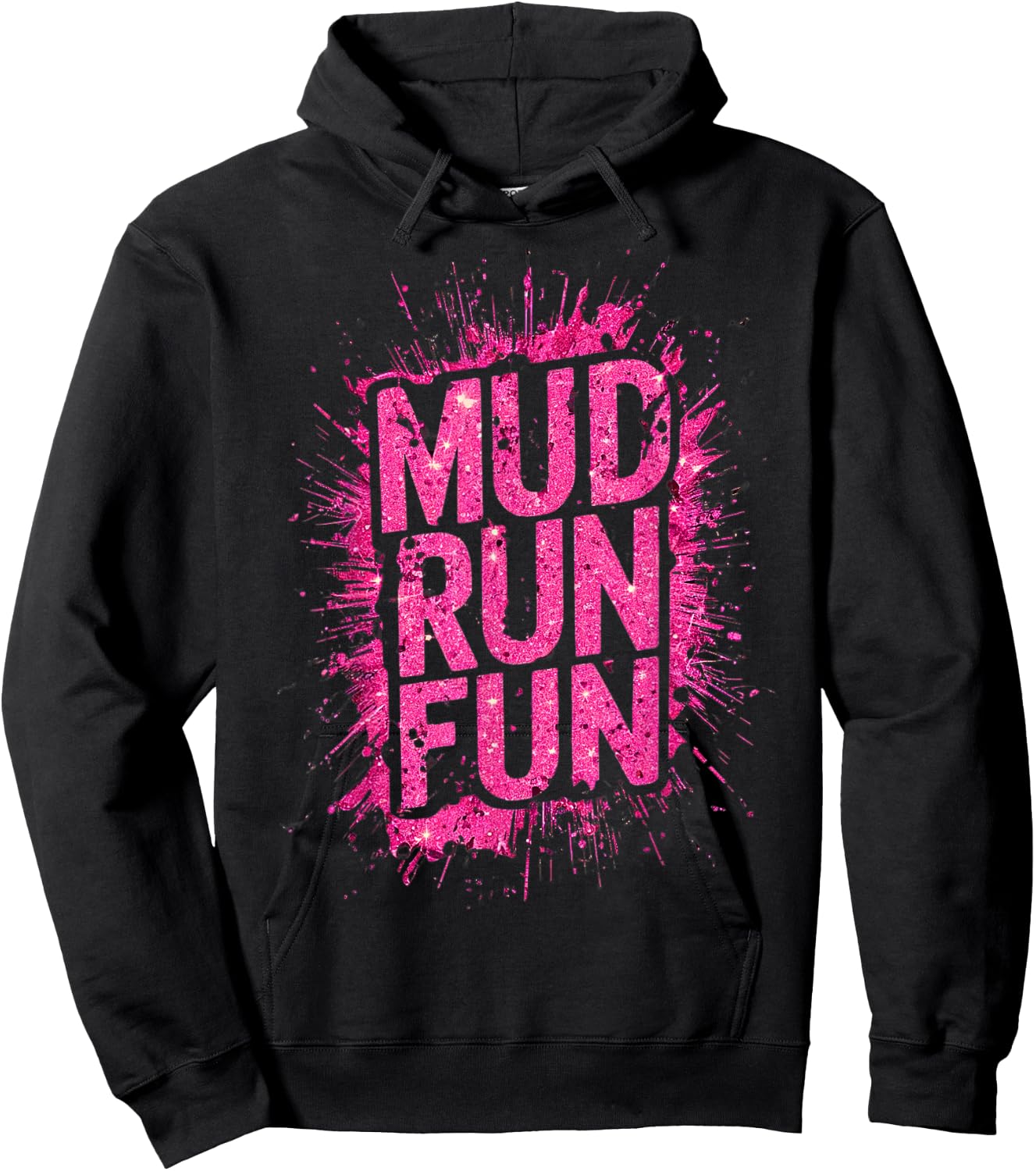 Woman Mud Run Fun Mudder Running Mudding Race Girls Team ATV Hoodie - Hoodie | Black
