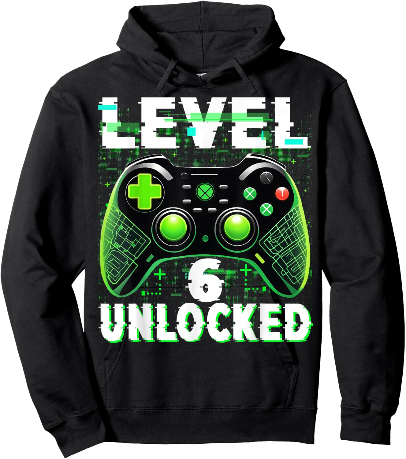 Level 6 Unlocked Shirt Funny Video Gamer Geek 6th Birthday Hoodie - Hoodie | Black