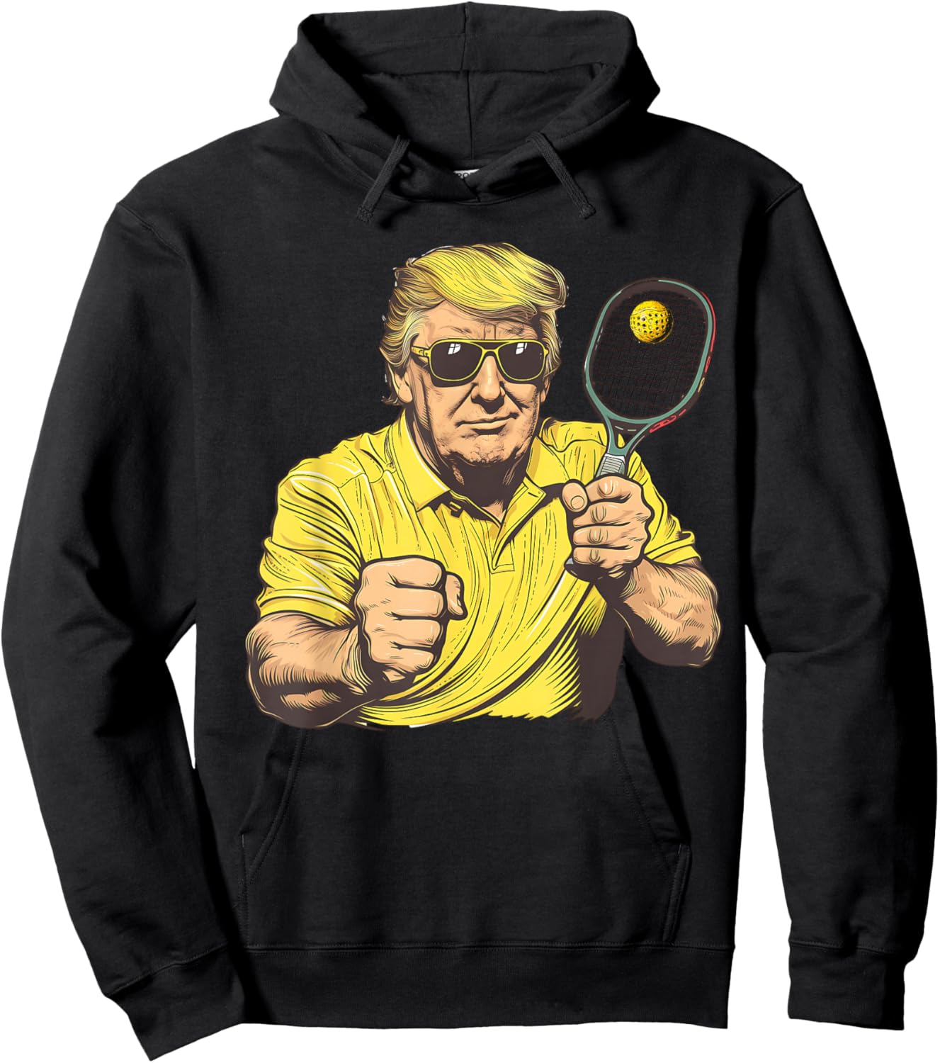 Funny Pickleball Lovers Graphics Pickle Ball Men Women Dad Hoodie - Hoodie | Black