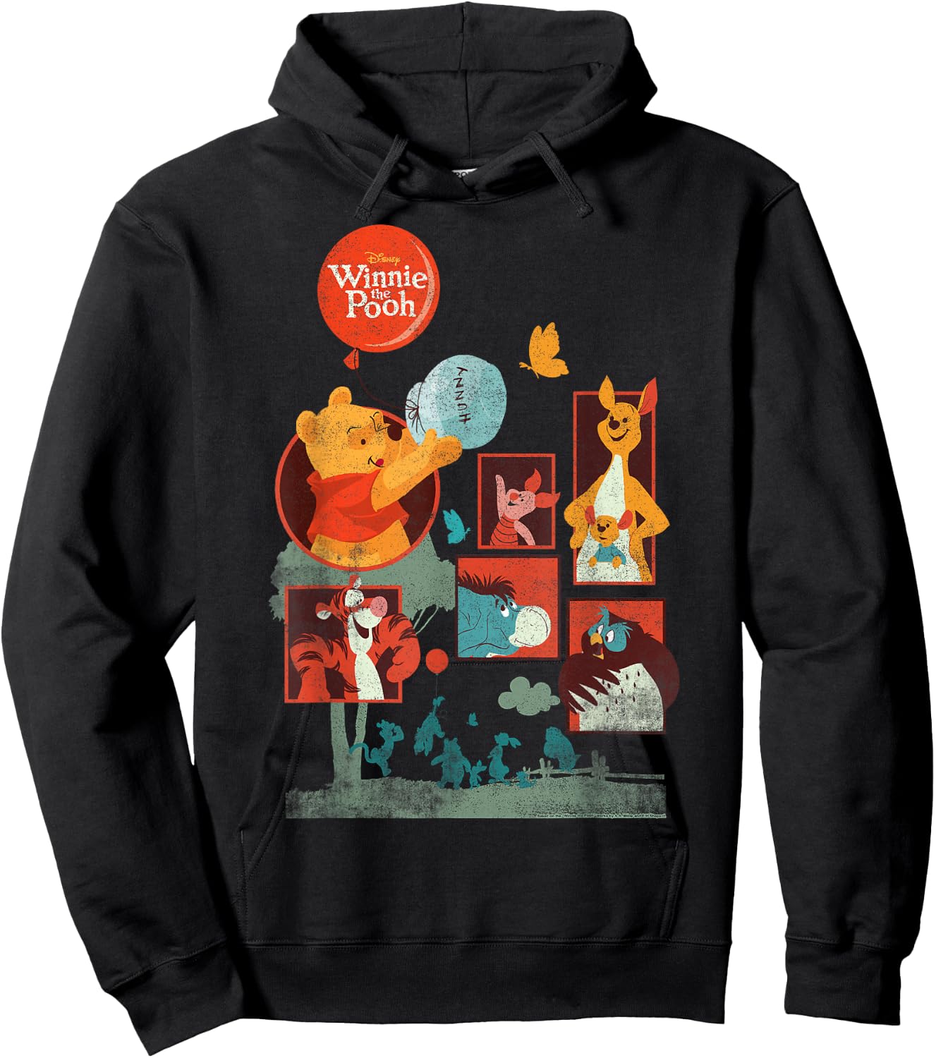 Disney Winnie The Pooh and Friends Panels Small Hoodie - Hoodie | Black