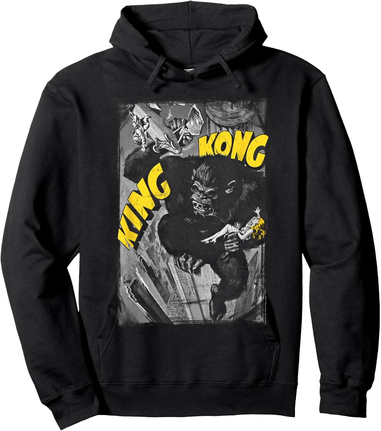 King Kong Crushing Poster Hoodie - Hoodie | Black