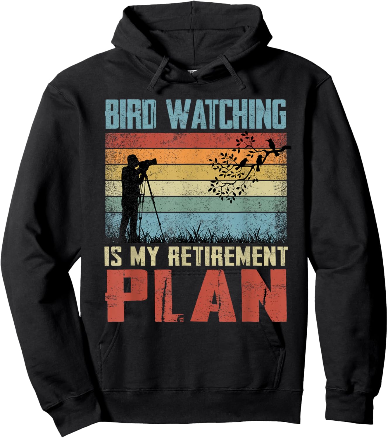 Bird Watching Is My Retirement Plan Retired Bird Watcher Hoodie - Hoodie | Black