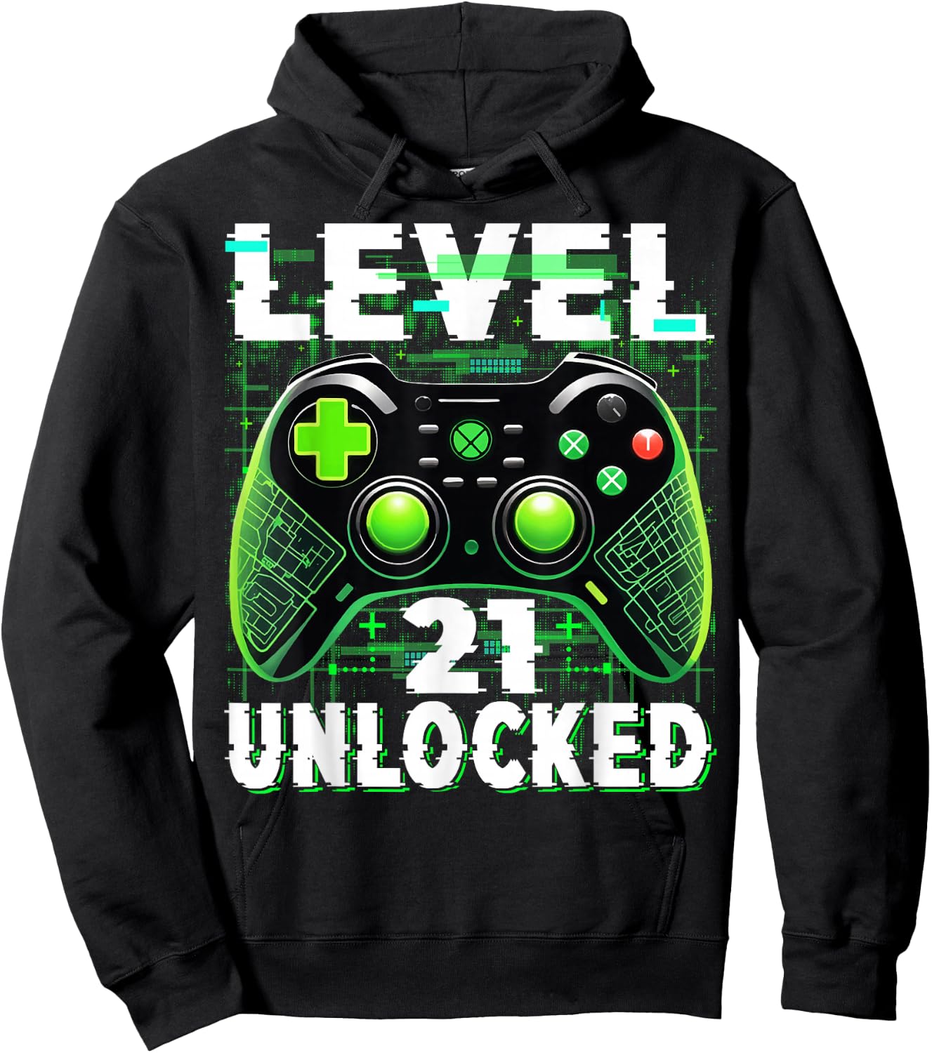 Level 21 Unlocked Shirt Funny Video Gamer Geek 21st Birthday Hoodie - Hoodie | Black